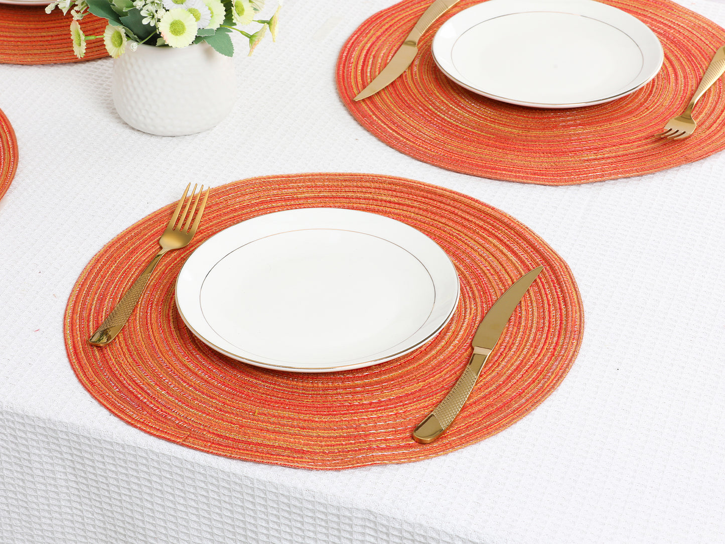 Farmhouse Placemats Set of 6 for Dining Table Decor Indoor Outdoor Washable Wipe Clean 15*15in