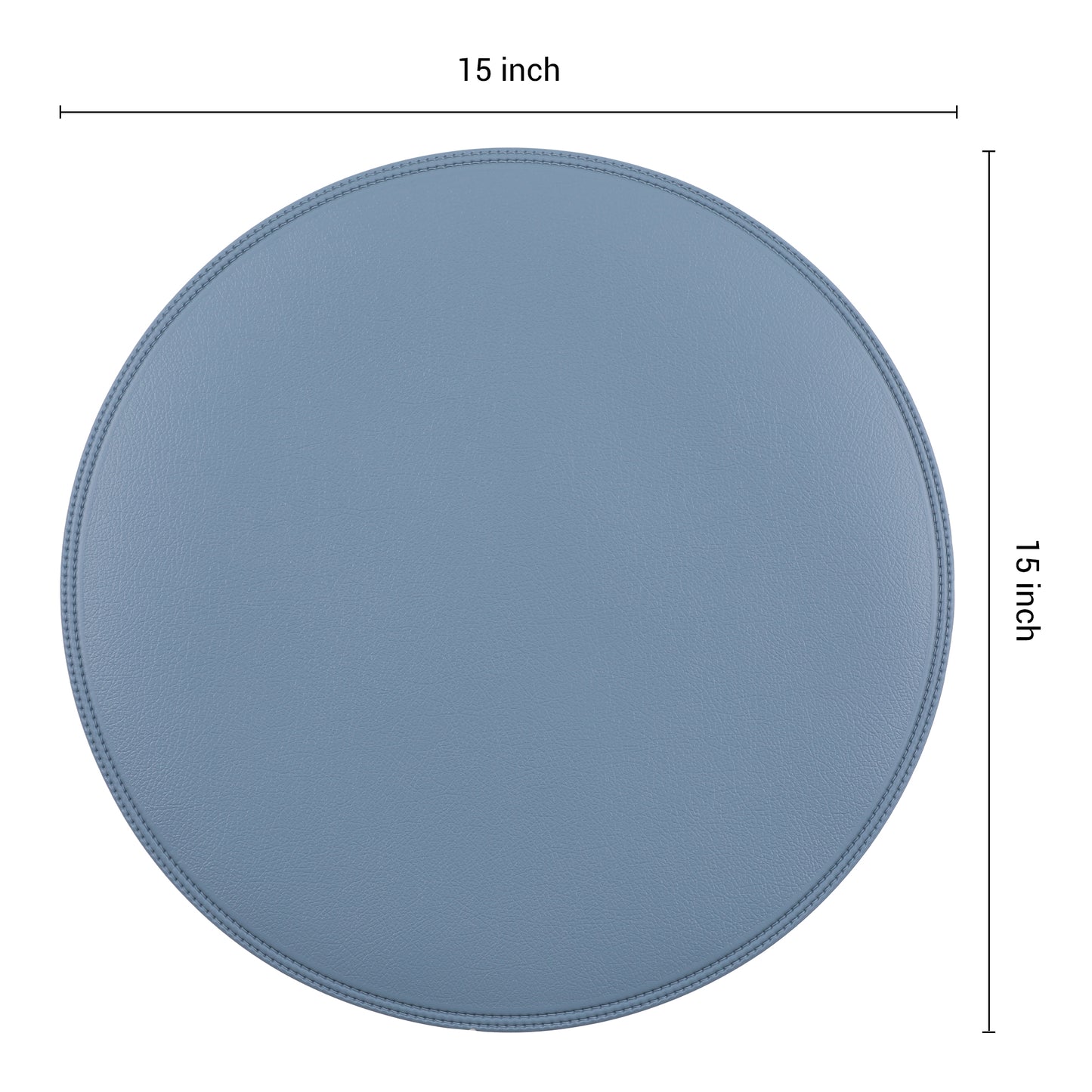 Set of 6 Placemats, Faux Leather for Kitchen Dining Table Decor Washable Heat Resistant Wipeable 15*15in