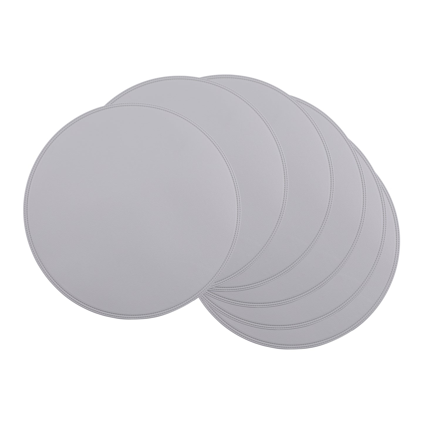 Set of 6 Placemats, Faux Leather for Kitchen Dining Table Decor Washable Heat Resistant Wipeable 15*15in
