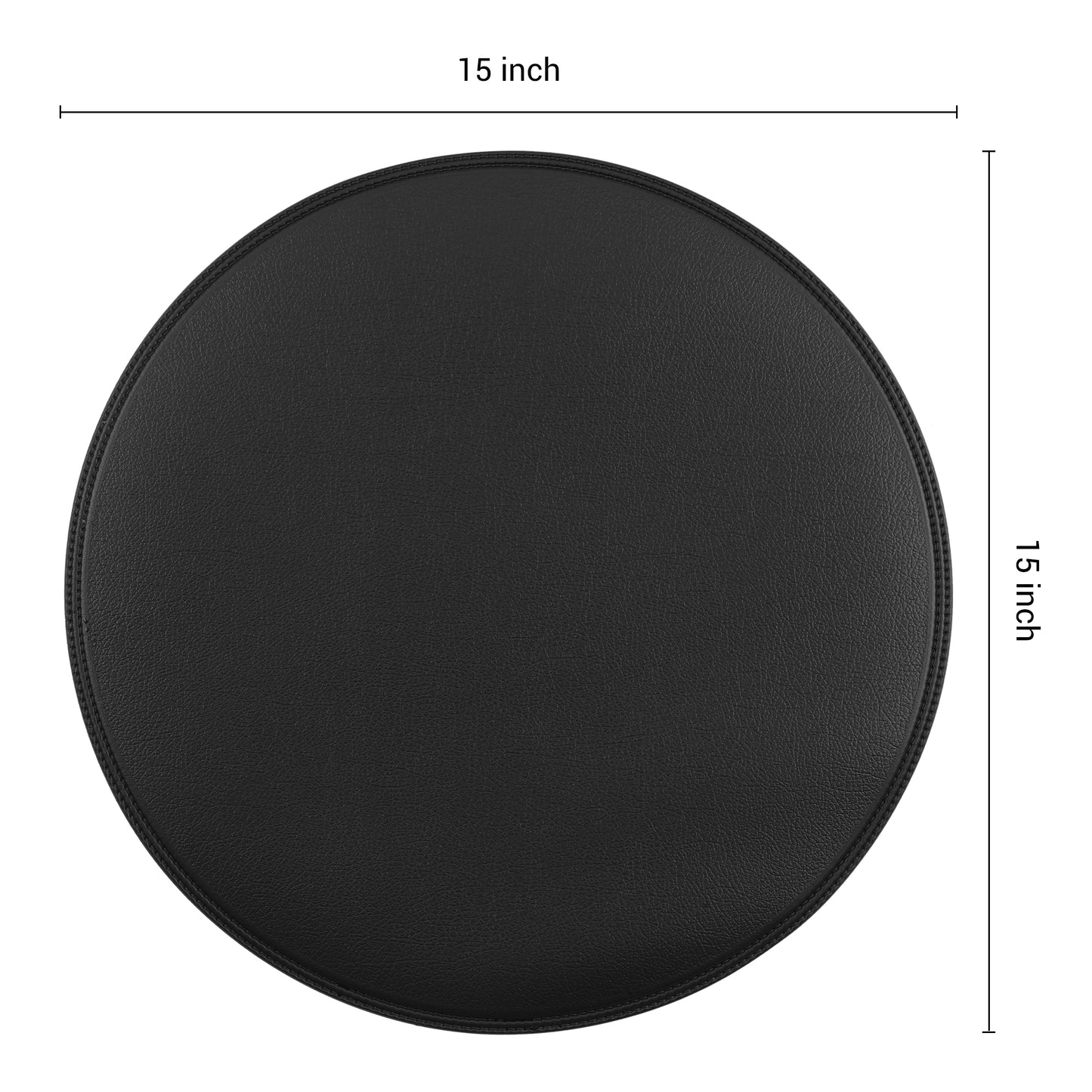 Set of 6 Placemats, Faux Leather for Kitchen Dining Table Decor Washable Heat Resistant Wipeable 15*15in