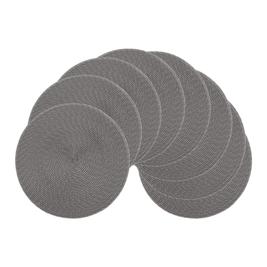 Rustic Placemats Set of 8 Woven Indoor Outdoor Washable Wipe Clean 15*15in