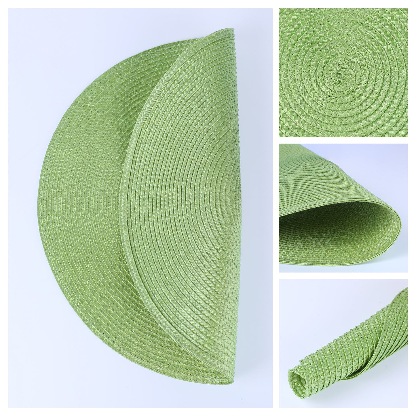 Rustic Placemats Set of 8 Woven Indoor Outdoor Washable Wipe Clean 15*15in