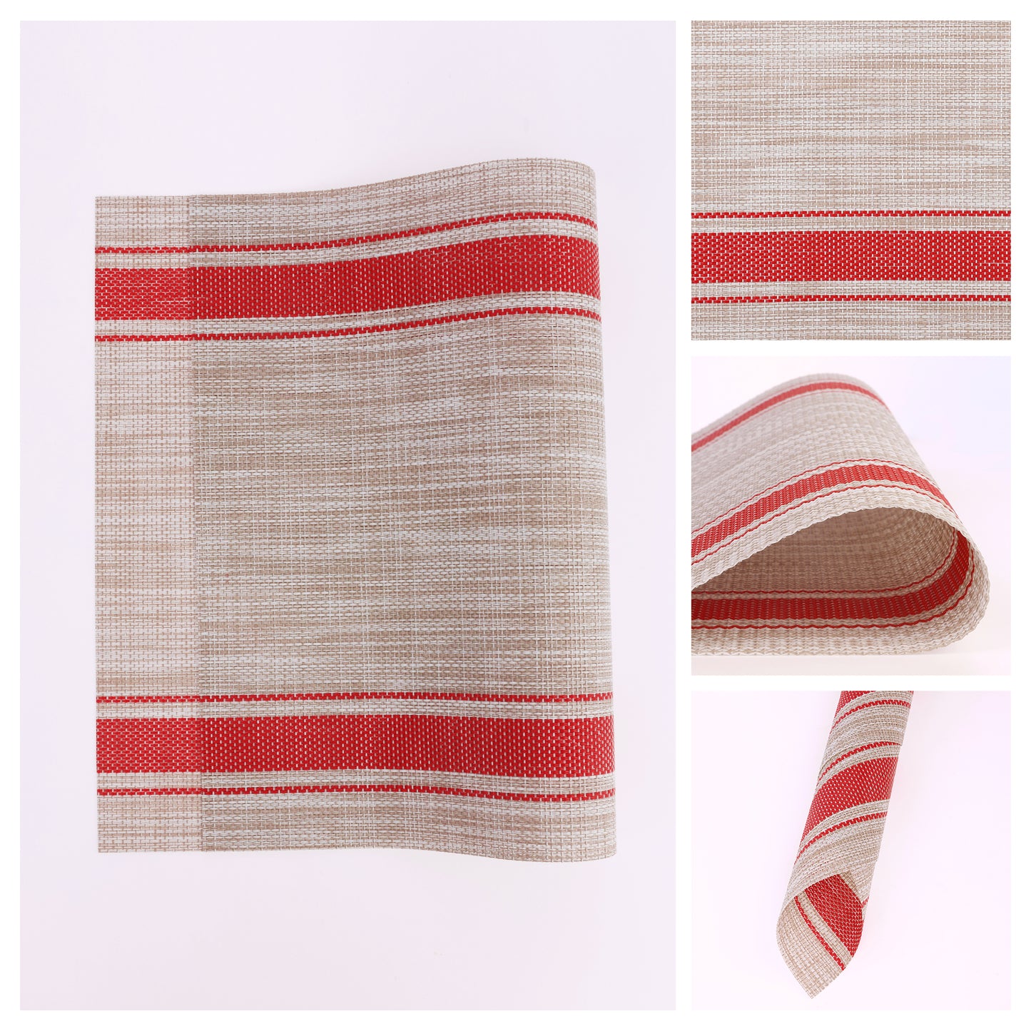 Placemats Set of 8 Vinyl for Kitchen Dining Table Decor Washable Heat Resistant 18*12in