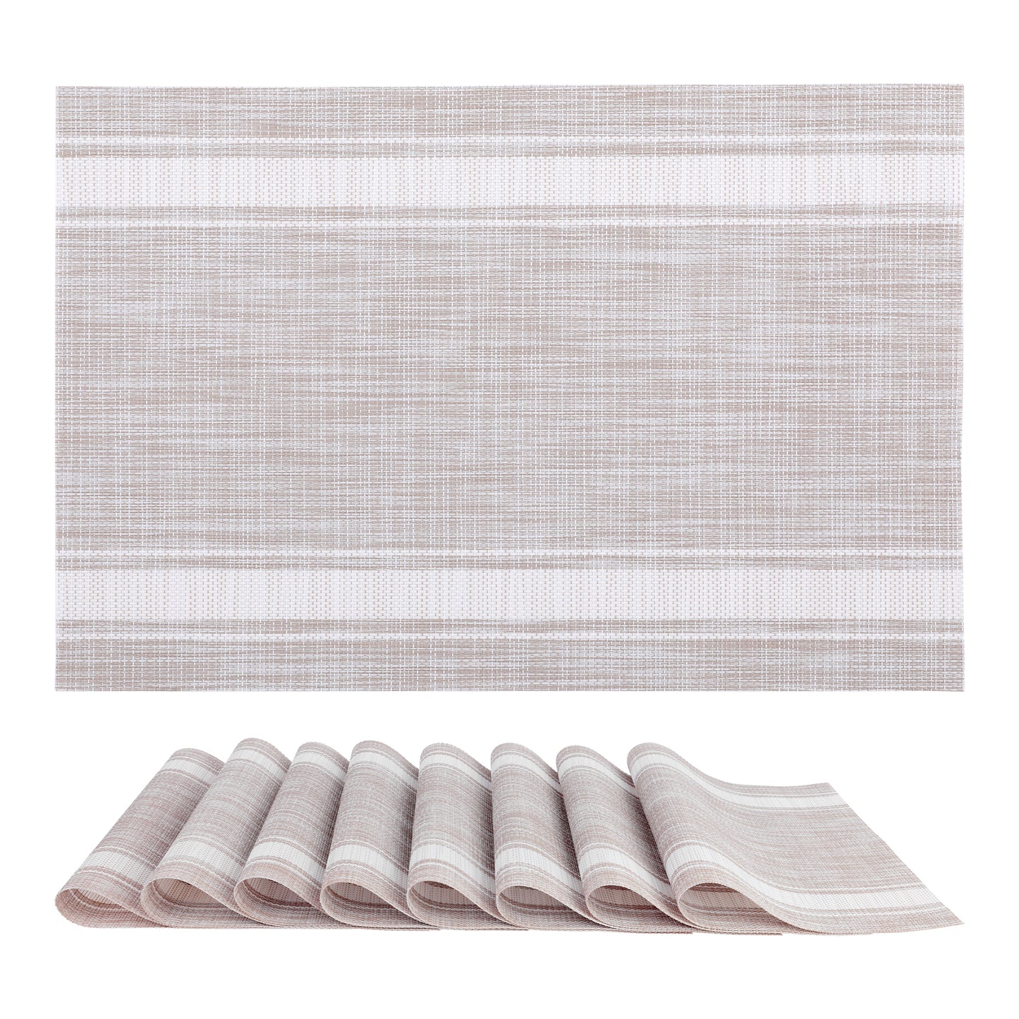 Placemats Set of 8 Vinyl for Kitchen Dining Table Decor Washable Heat Resistant 18*12in