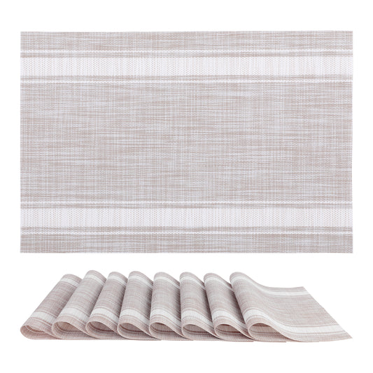 Placemats Set of 8 Vinyl for Kitchen Dining Table Decor Washable Heat Resistant 18*12in