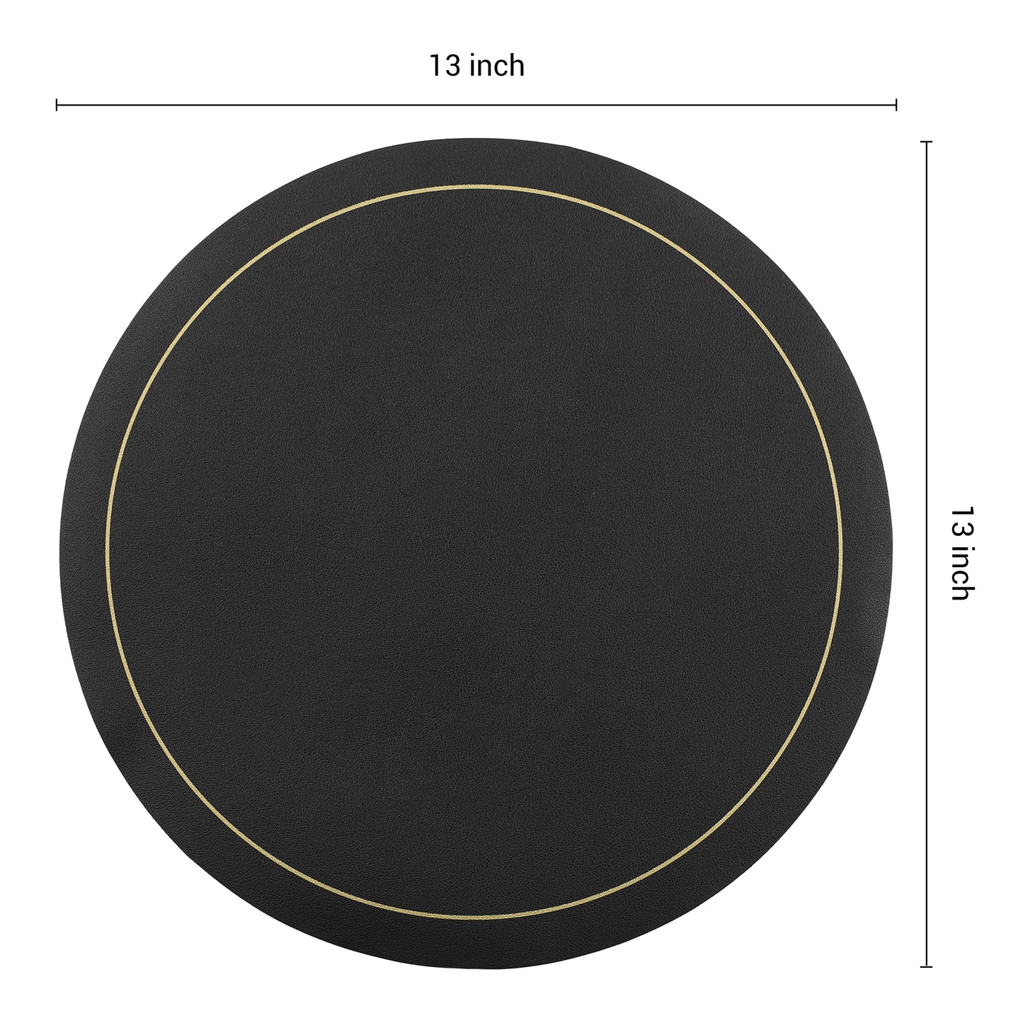 Placemats Set of 8 Faux Leather for Kitchen Dining Table Decor Heat Resistant Wipeable 13*13in