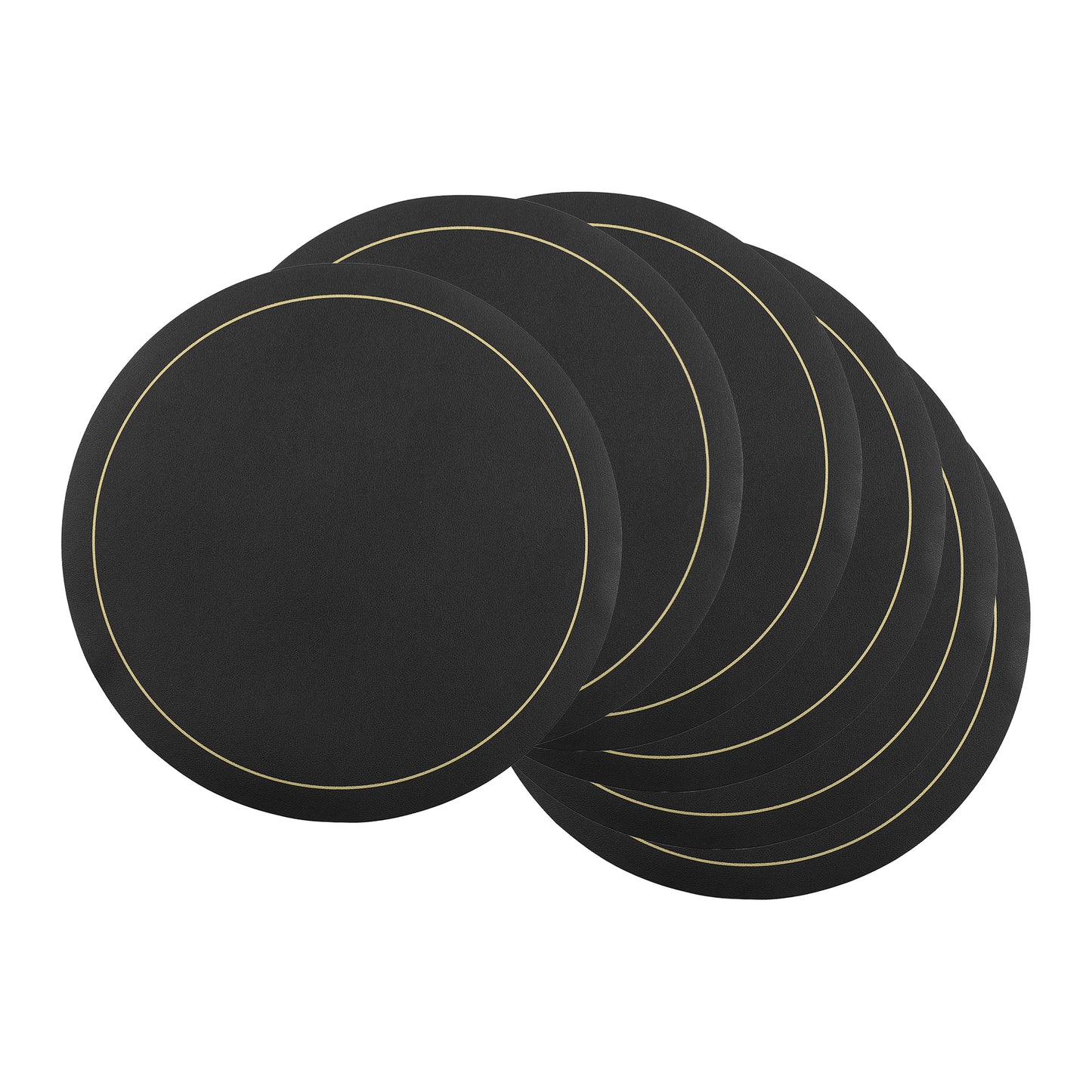 Placemats Set of 8 Faux Leather for Kitchen Dining Table Decor Heat Resistant Wipeable 13*13in