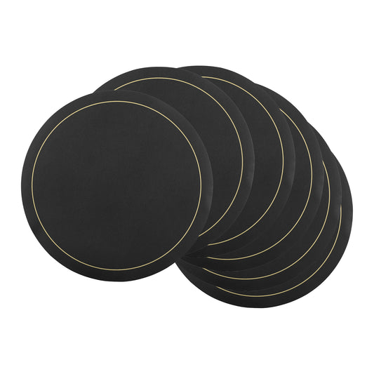 Placemats Set of 8 Faux Leather for Kitchen Dining Table Decor Heat Resistant Wipeable 13*13in