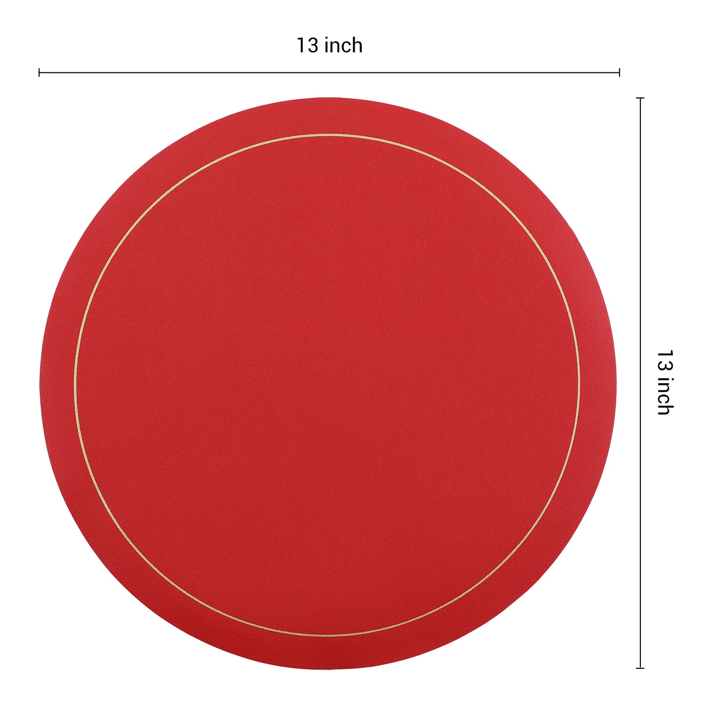 Placemats Set of 8 Faux Leather for Kitchen Dining Table Decor Heat Resistant Wipeable 13*13in