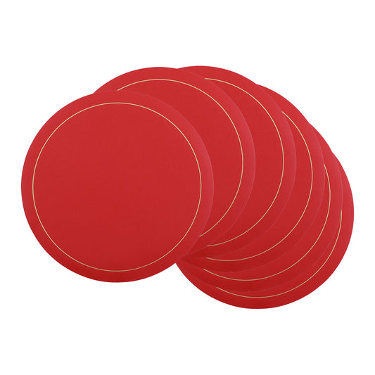 Placemats Set of 8 Faux Leather for Kitchen Dining Table Decor Heat Resistant Wipeable 13*13in