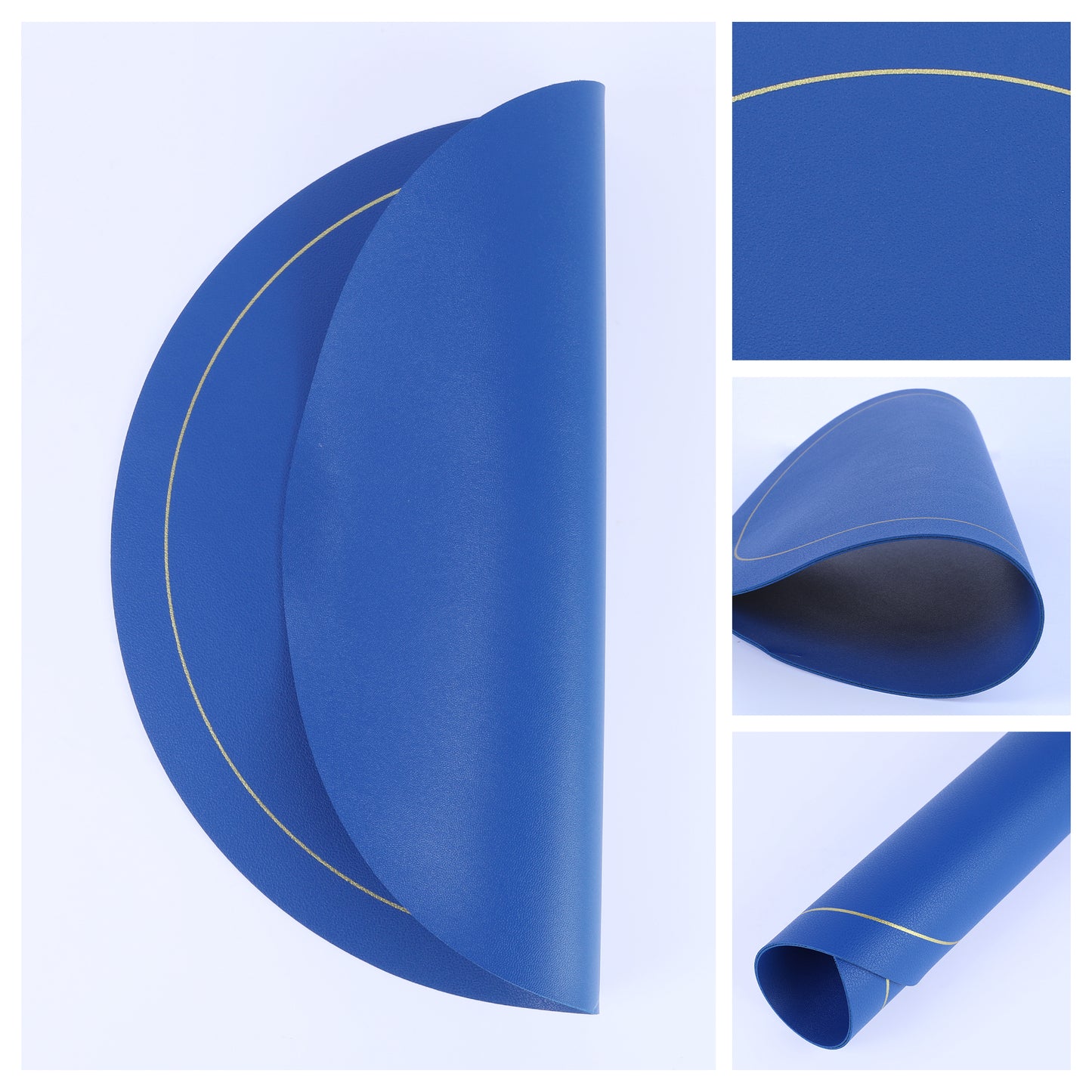 Juego de 8 manteles individuales de piel sintética para decoración de mesa de cocina, comedor, resistentes al calor y lavables, 33 x 33 cm