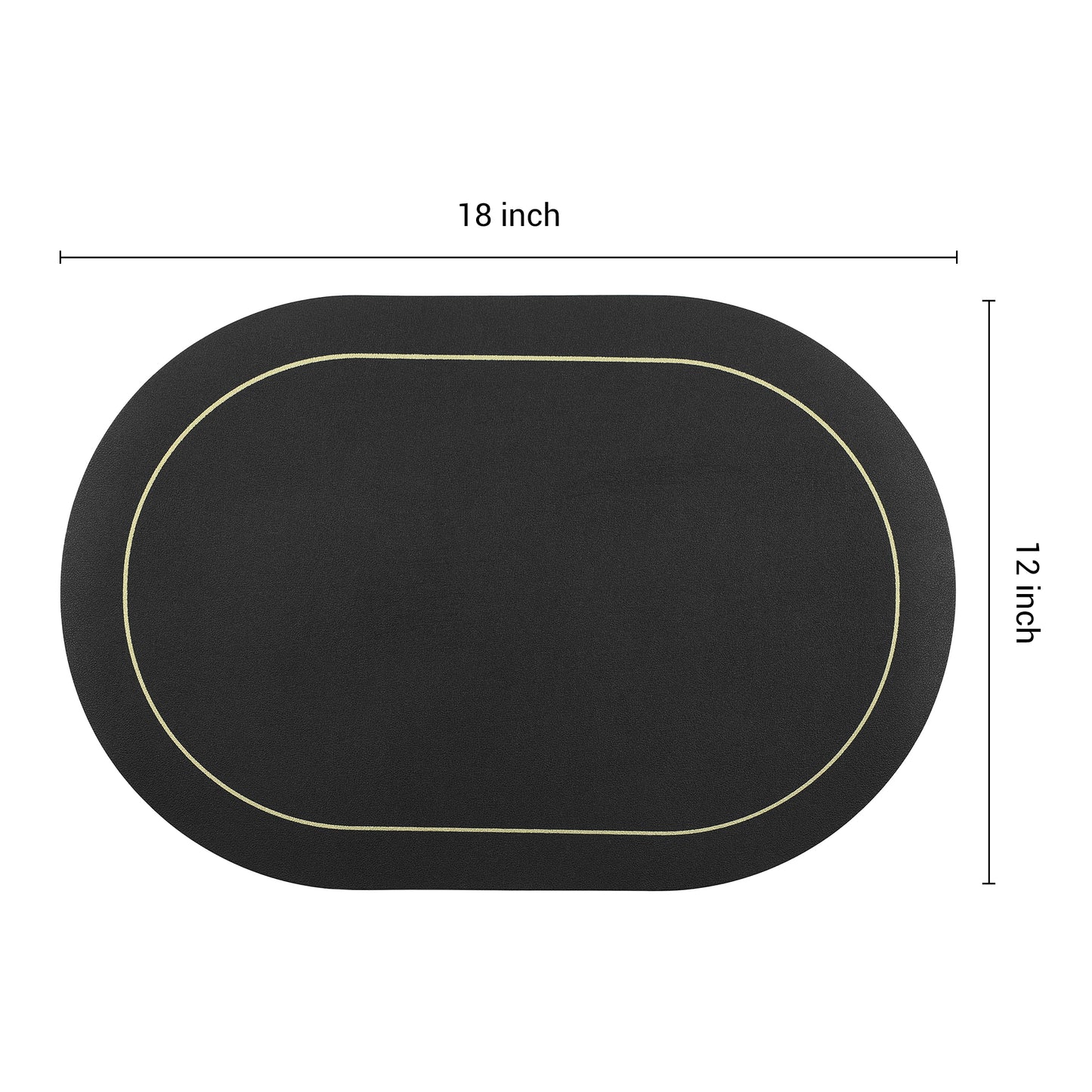 Set of 6 Placemats, Faux Leather for Kitchen Dining Table Decor, Washable Heat Resistant 18*12in