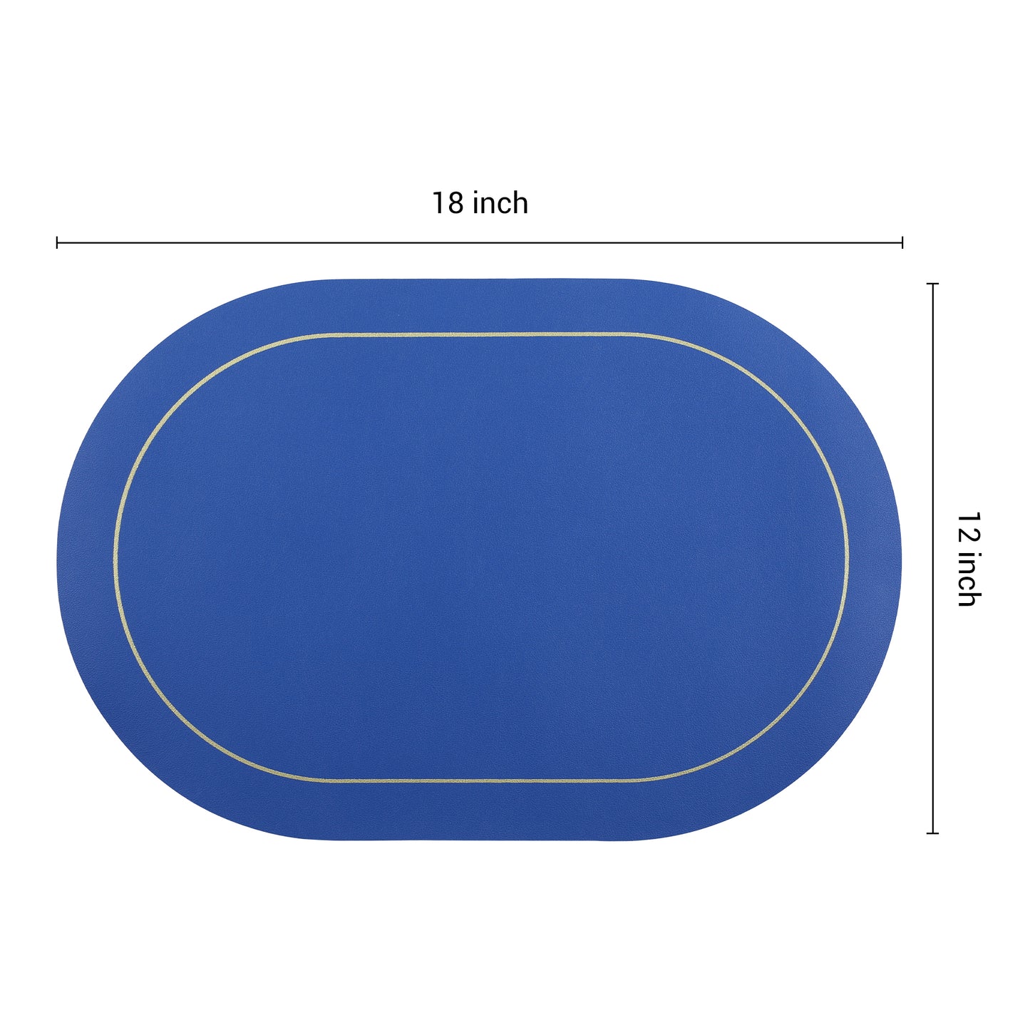 Set of 6 Placemats, Faux Leather for Kitchen Dining Table Decor, Washable Heat Resistant 18*12in