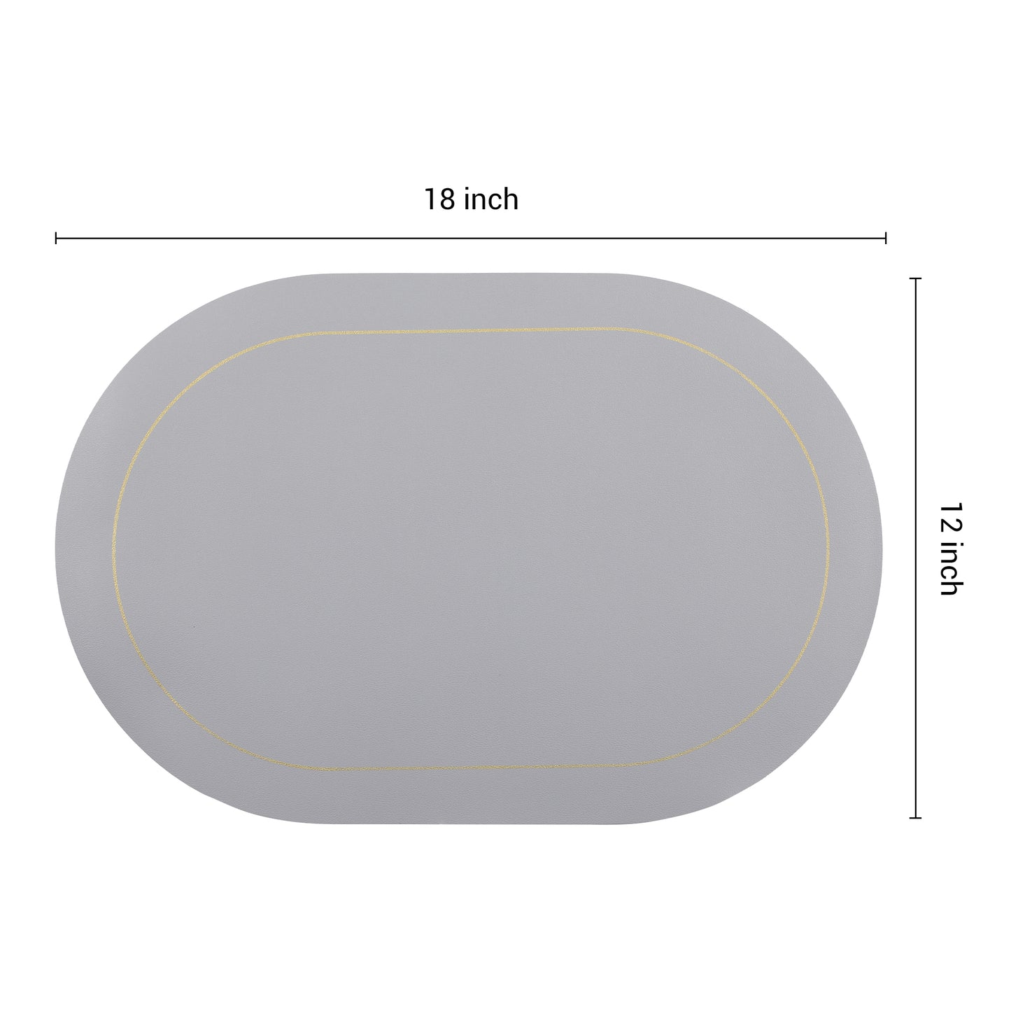 Set of 6 Placemats, Faux Leather for Kitchen Dining Table Decor, Washable Heat Resistant 18*12in