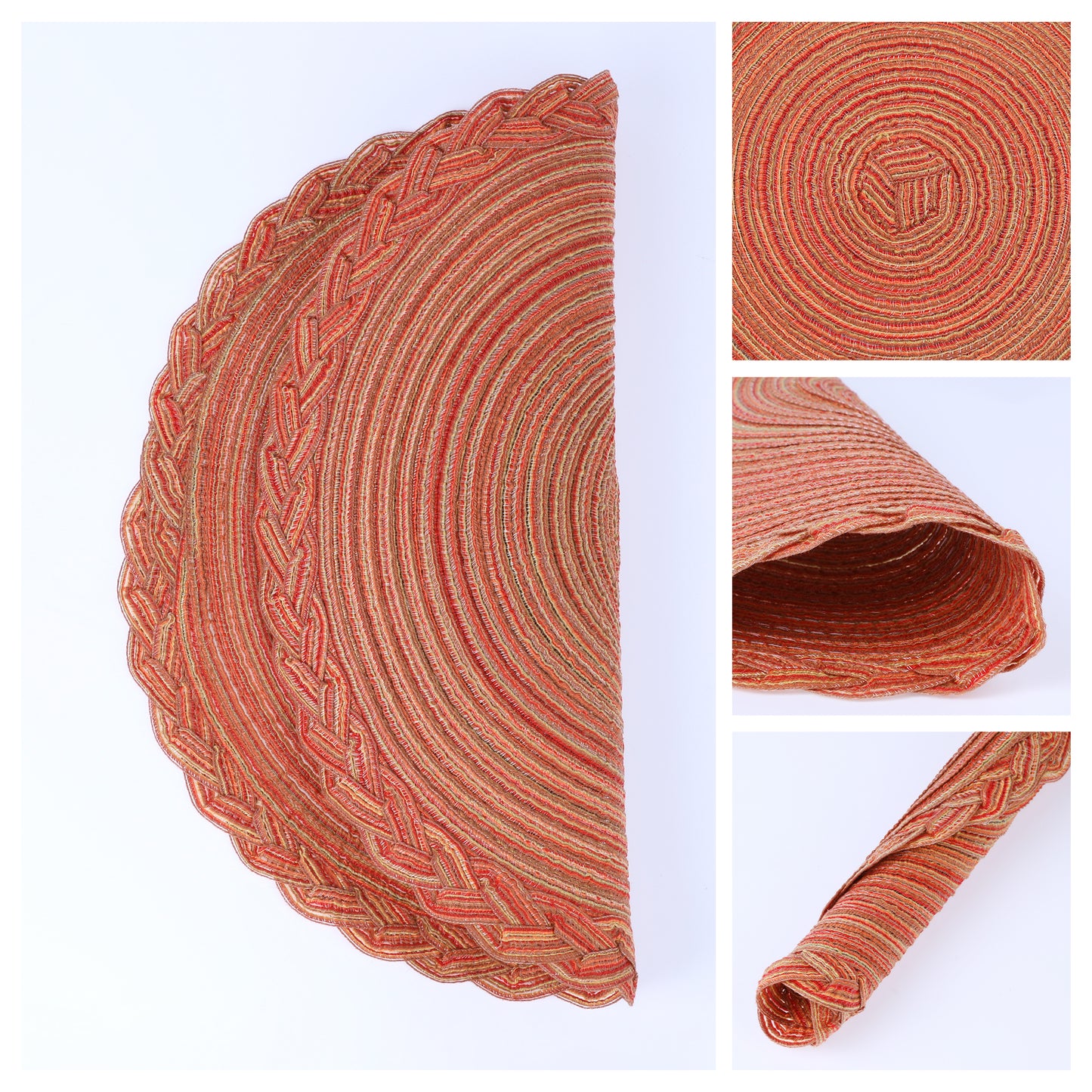 Rustic Placemats Set of 6 for Dining Table Decor Indoor Outdoor Washable Wipe Clean 15*15in