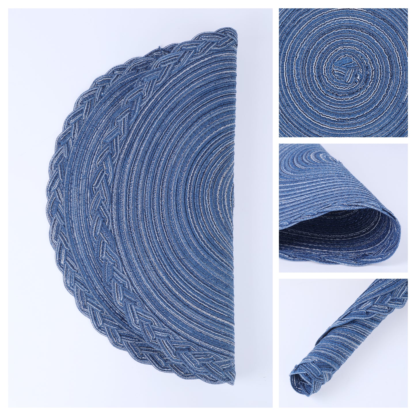 Rustic Placemats Set of 6 for Dining Table Decor Indoor Outdoor Washable Wipe Clean 15*15in
