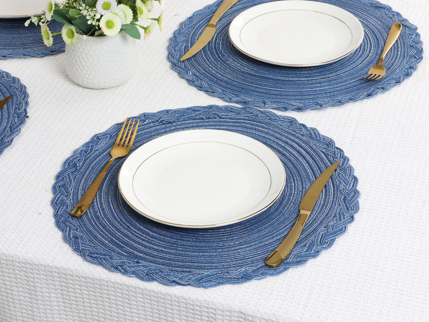 Rustic Placemats Set of 6 for Dining Table Decor Indoor Outdoor Washable Wipe Clean 15*15in