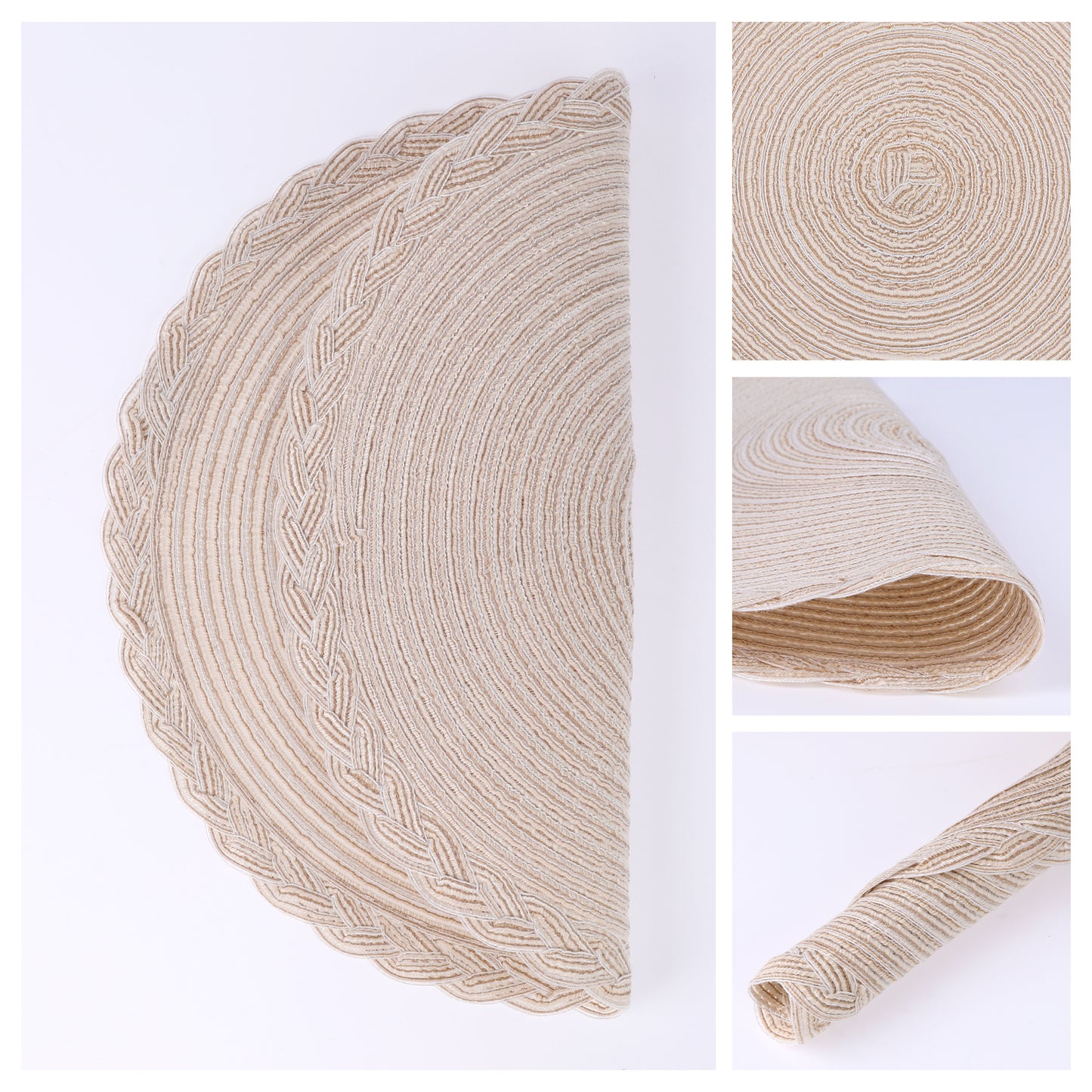 Rustic Placemats Set of 6 for Dining Table Decor Indoor Outdoor Washable Wipe Clean 15*15in