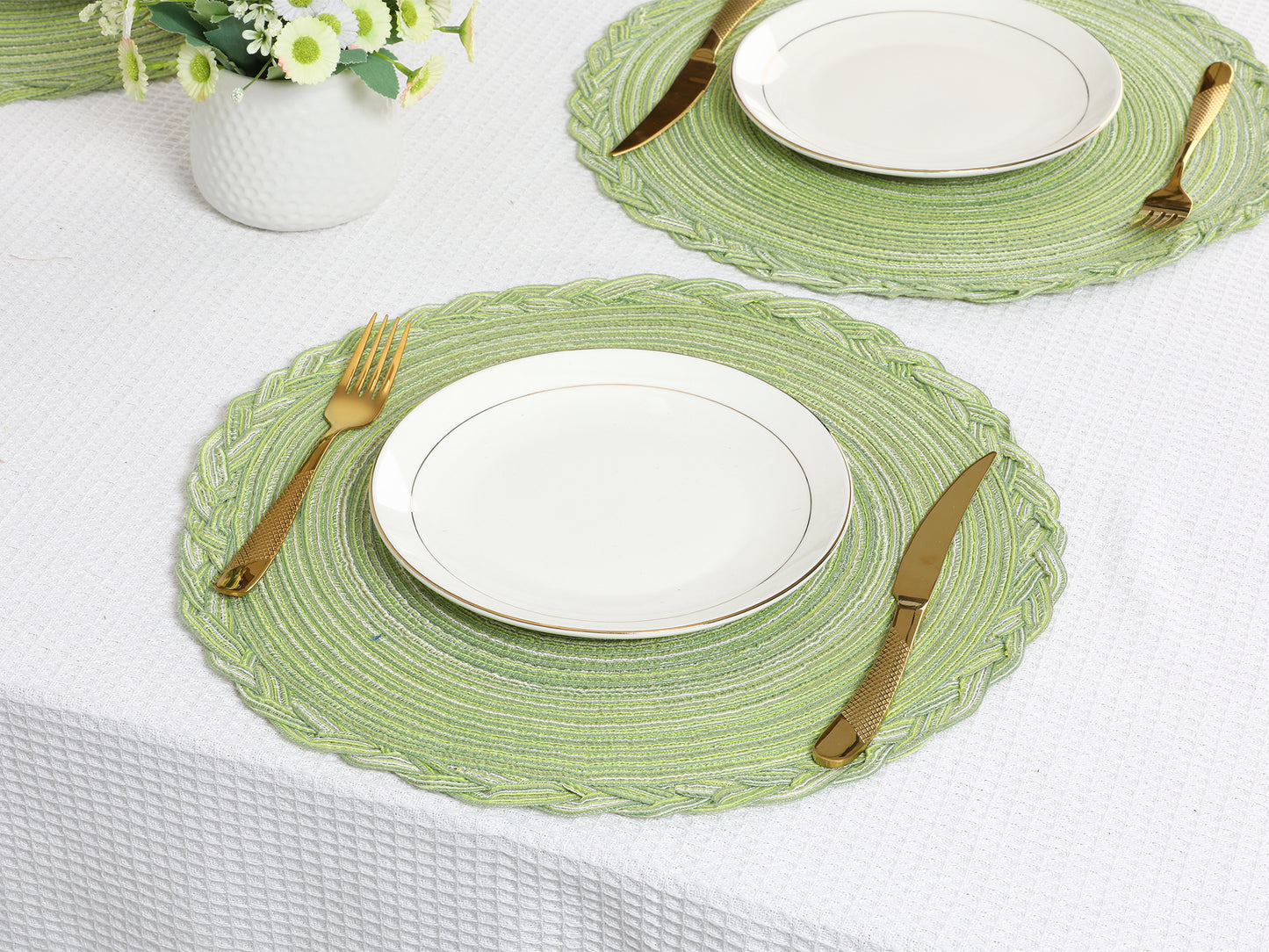 Rustic Placemats Set of 6 for Dining Table Decor Indoor Outdoor Washable Wipe Clean 15*15in