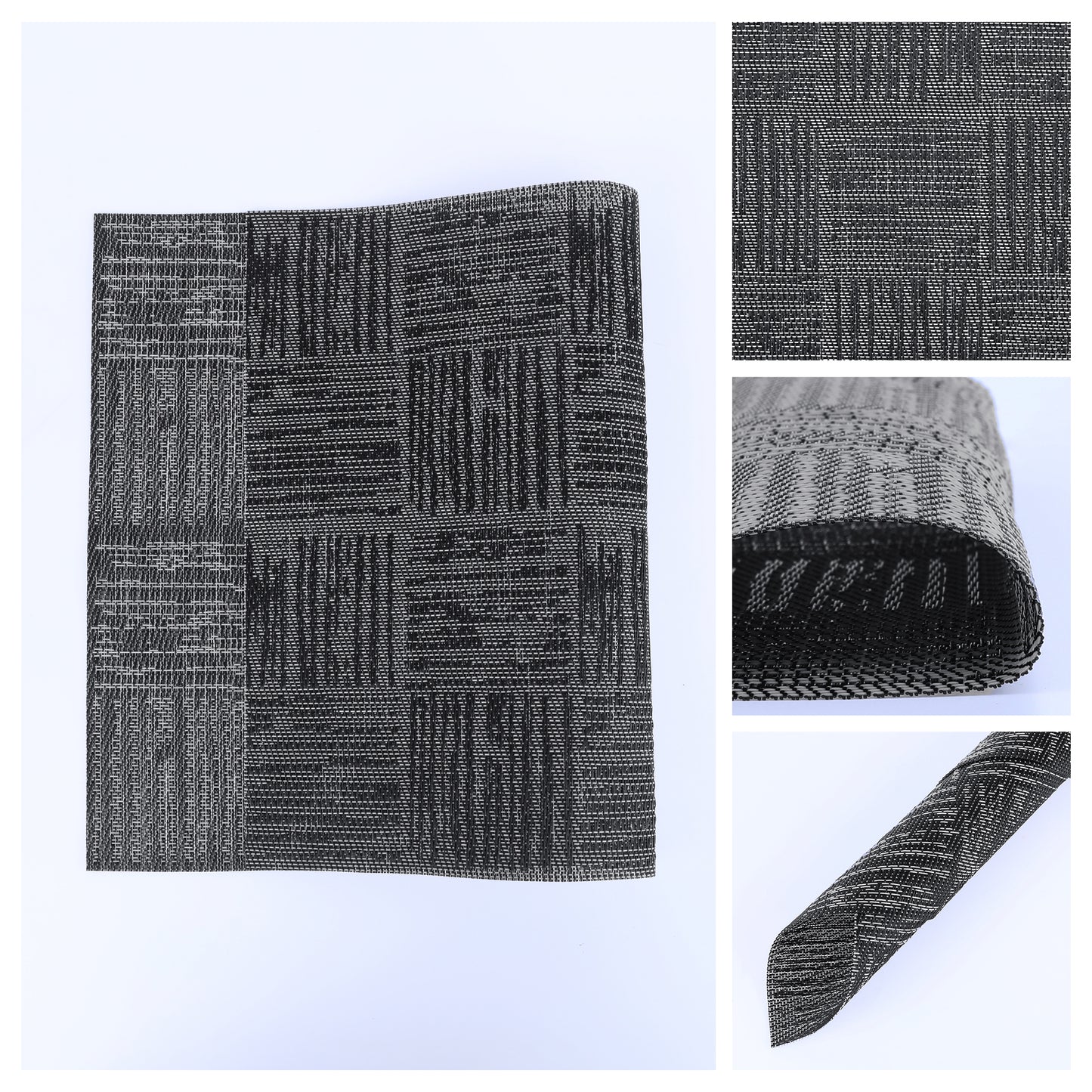 Juego de 8 manteles individuales de vinilo para decoración de mesa de cocina y comedor, lavables y resistentes al calor, 45,7 x 30,5 cm