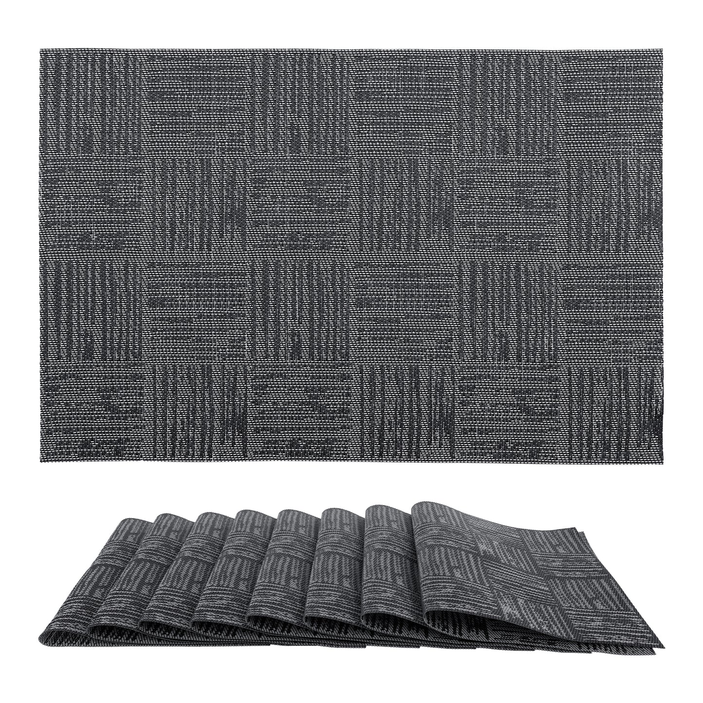 Juego de 8 manteles individuales de vinilo para decoración de mesa de cocina y comedor, lavables y resistentes al calor, 45,7 x 30,5 cm