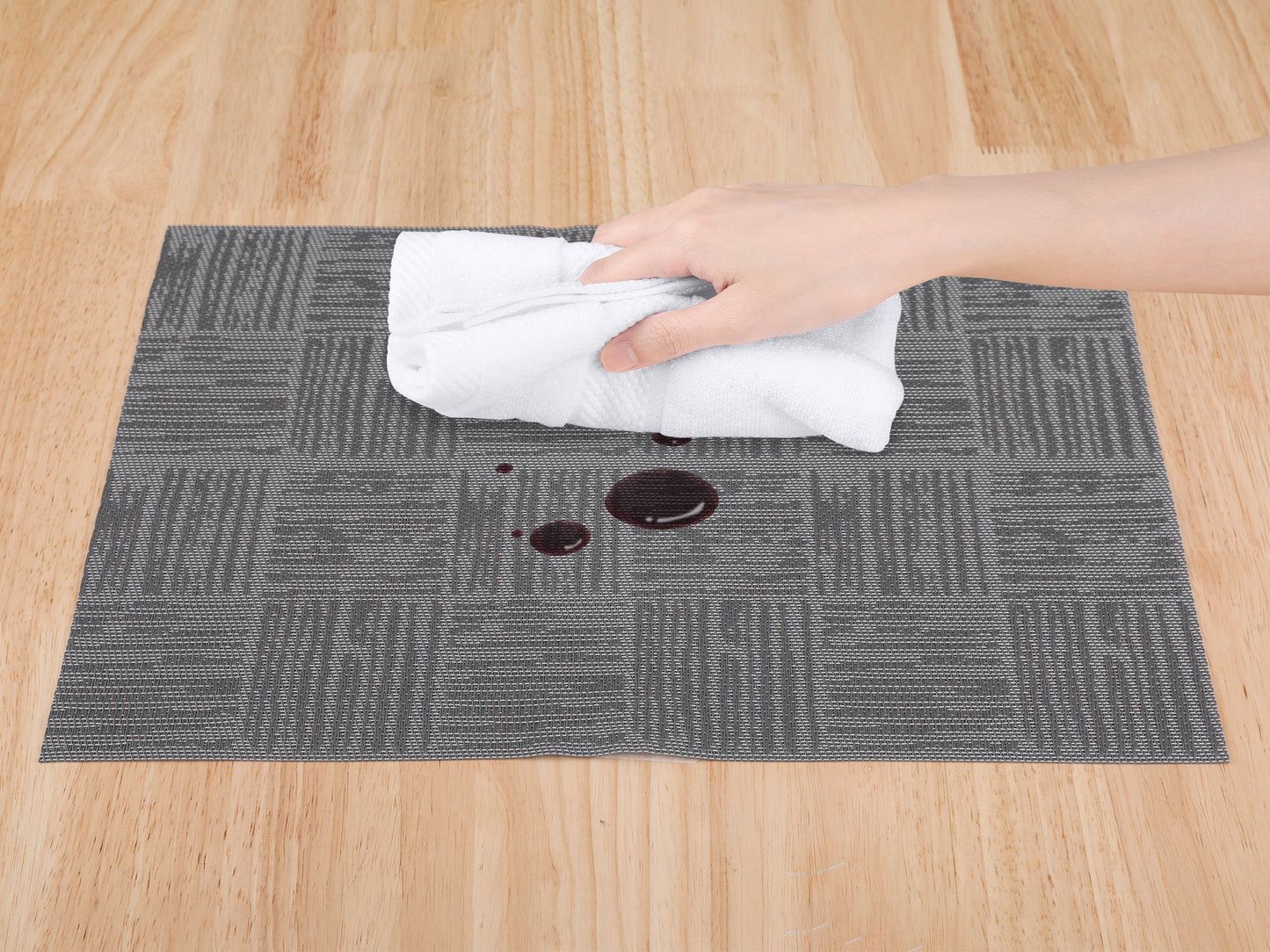 Set of 8 Vinyl Placemats for Kitchen Dining Table Decor Washable Heat Resistant 18*12in