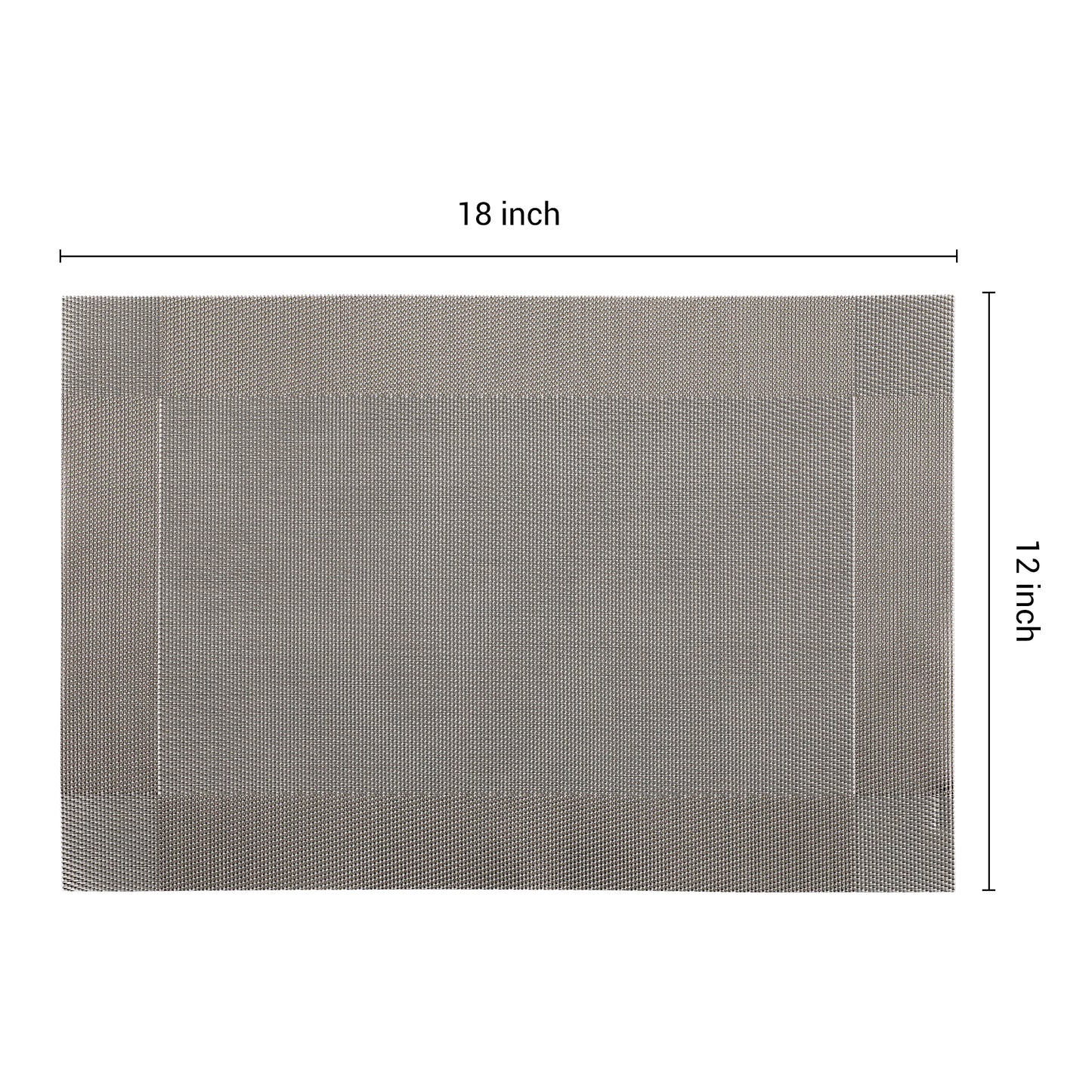 Placemats Set of 8, PVC for Kitchen Dining Table Decor Washable Wipeable 18*12in