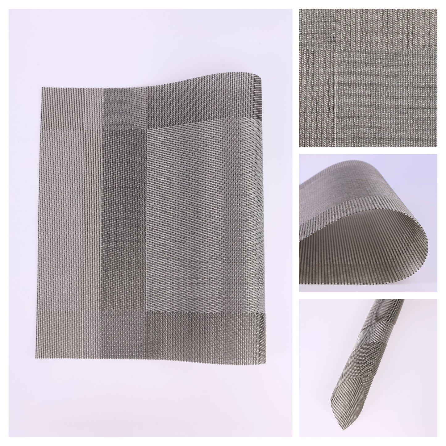 Placemats Set of 8, PVC for Kitchen Dining Table Decor Washable Wipeable 18*12in