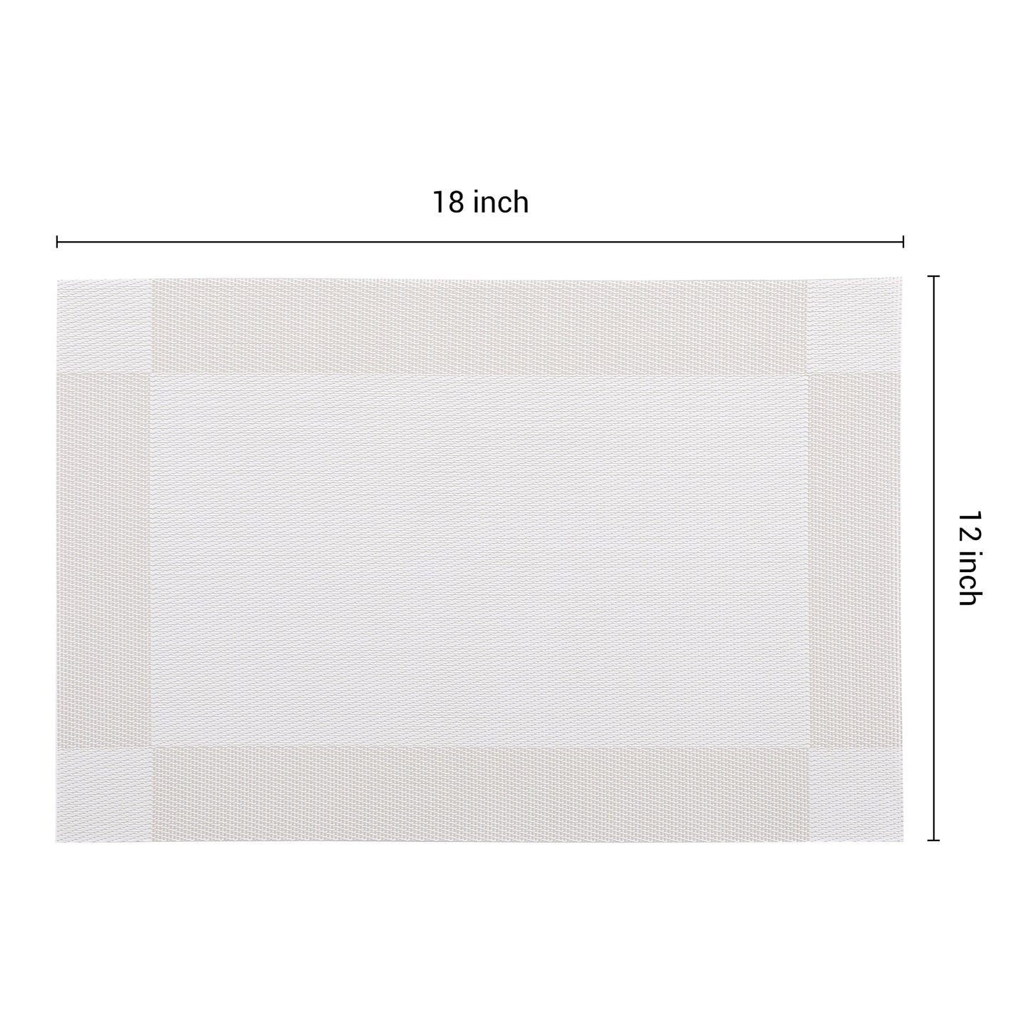 Placemats Set of 8, PVC for Kitchen Dining Table Decor Washable Wipeable 18*12in