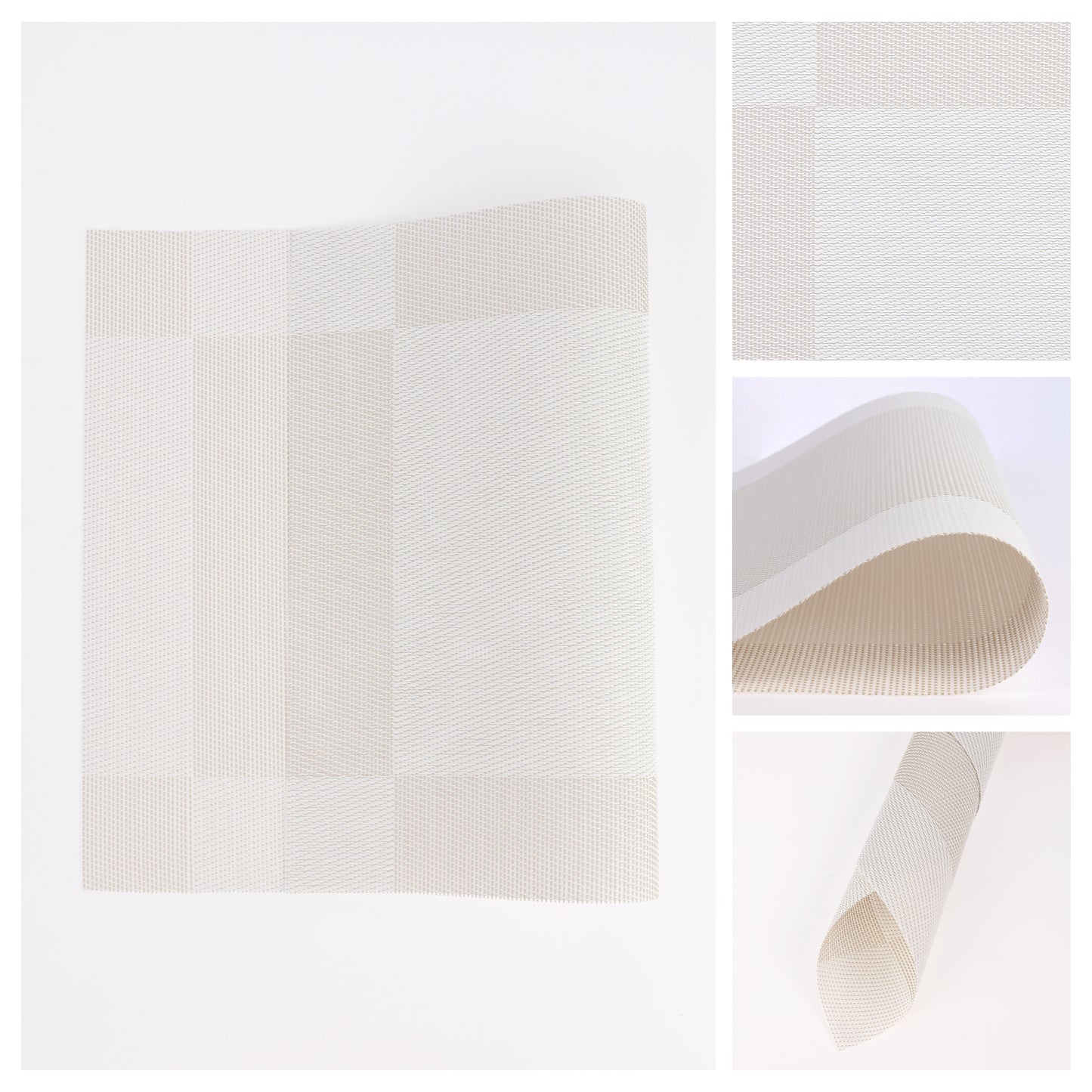 Placemats Set of 8, PVC for Kitchen Dining Table Decor Washable Wipeable 18*12in