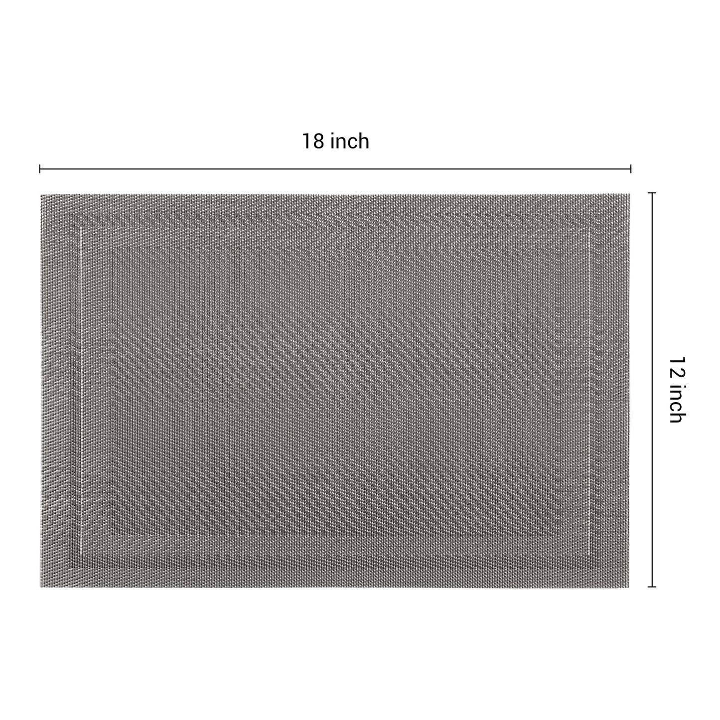 Set of 8 Placemats, Vinyl for Kitchen Dining Table Decor Washable Heat Resistant 18*12in