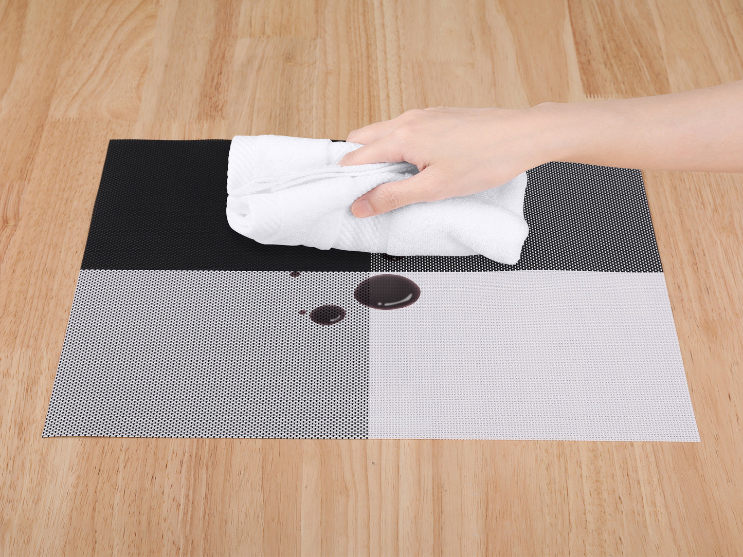 Juego de 8 manteles individuales de PVC para decoración de mesa de cocina y comedor, lavables y resistentes al calor, 45,7 x 30,5 cm