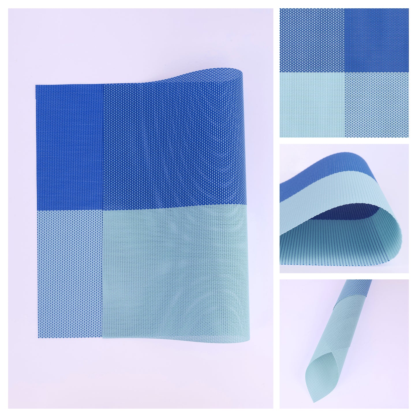 Placemats Set of 8 PVC for Kitchen Dining Table Decor Washable Heat Resistant 18*12in
