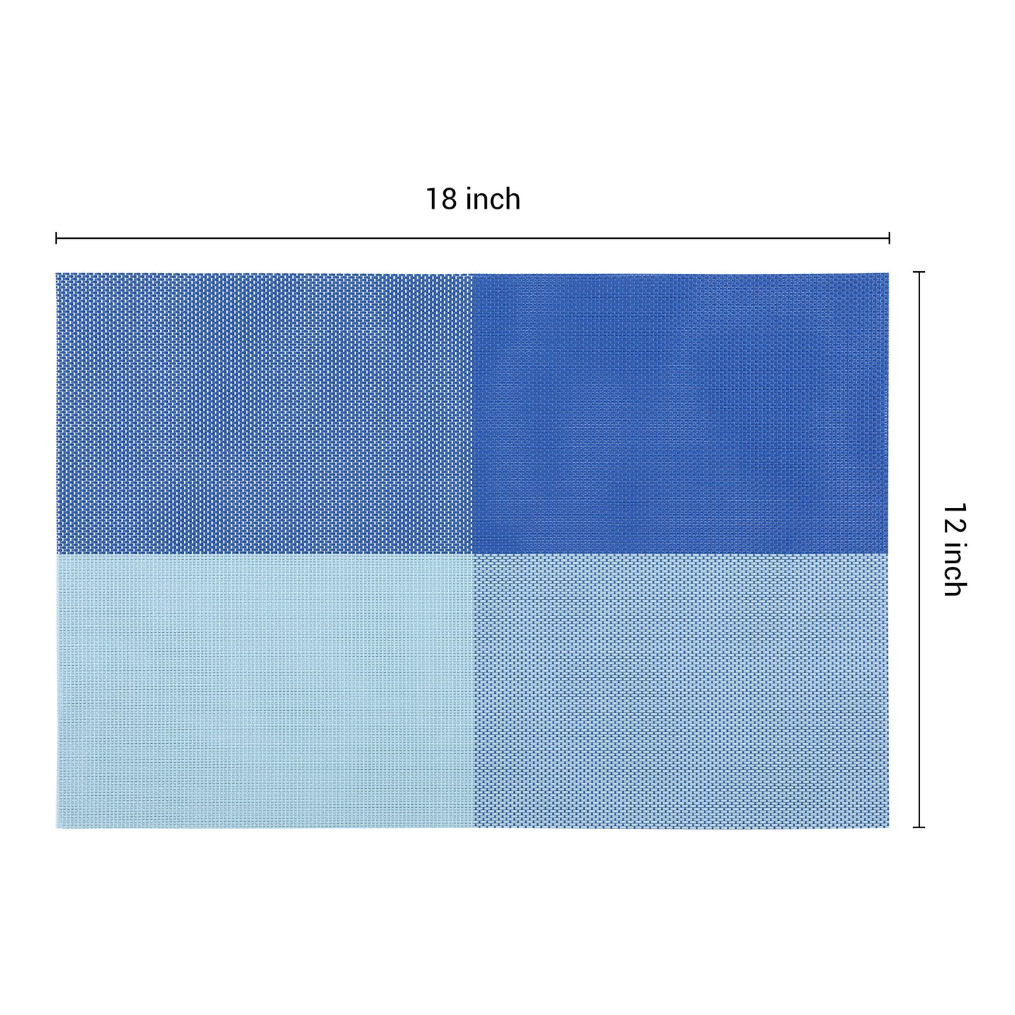 Placemats Set of 8 PVC for Kitchen Dining Table Decor Washable Heat Resistant 18*12in
