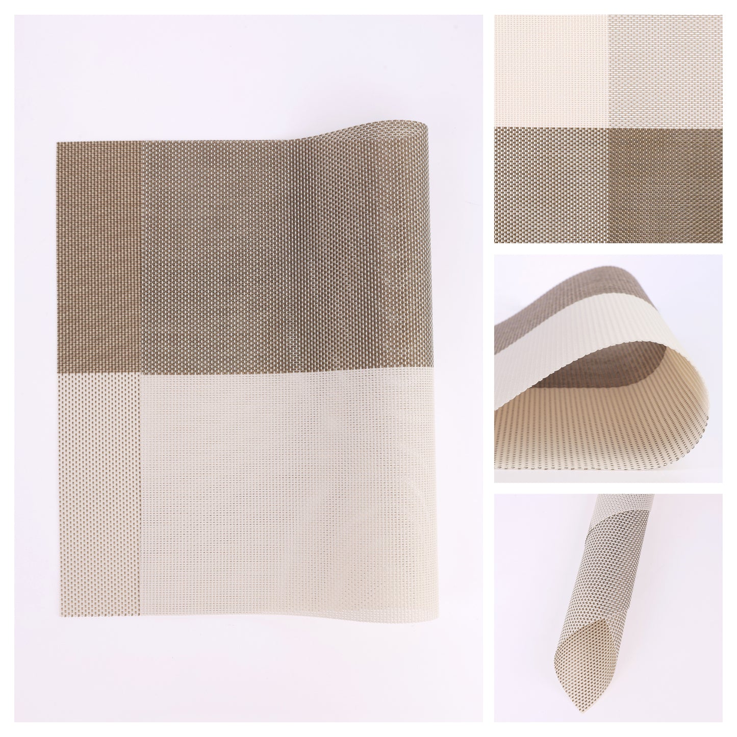Placemats Set of 8 PVC for Kitchen Dining Table Decor Washable Heat Resistant 18*12in