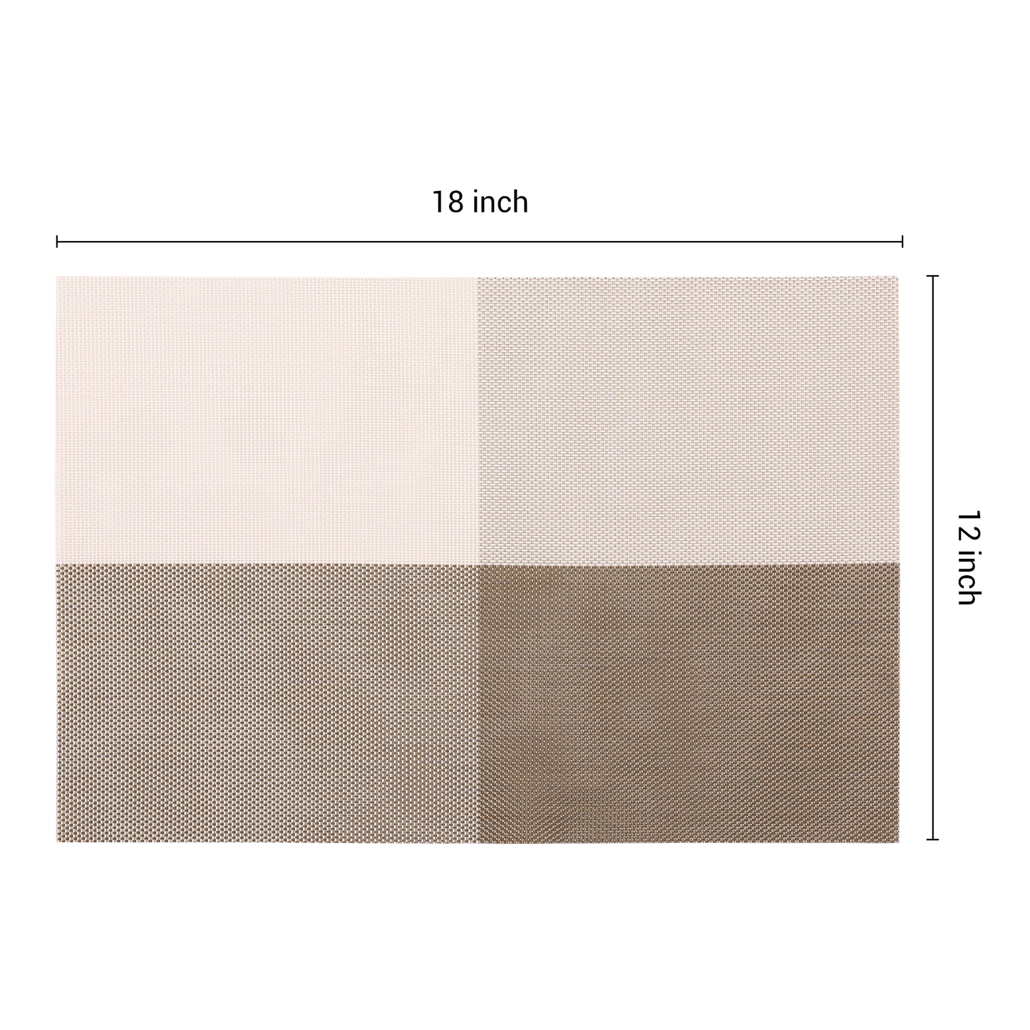 Placemats Set of 8 PVC for Kitchen Dining Table Decor Washable Heat Resistant 18*12in