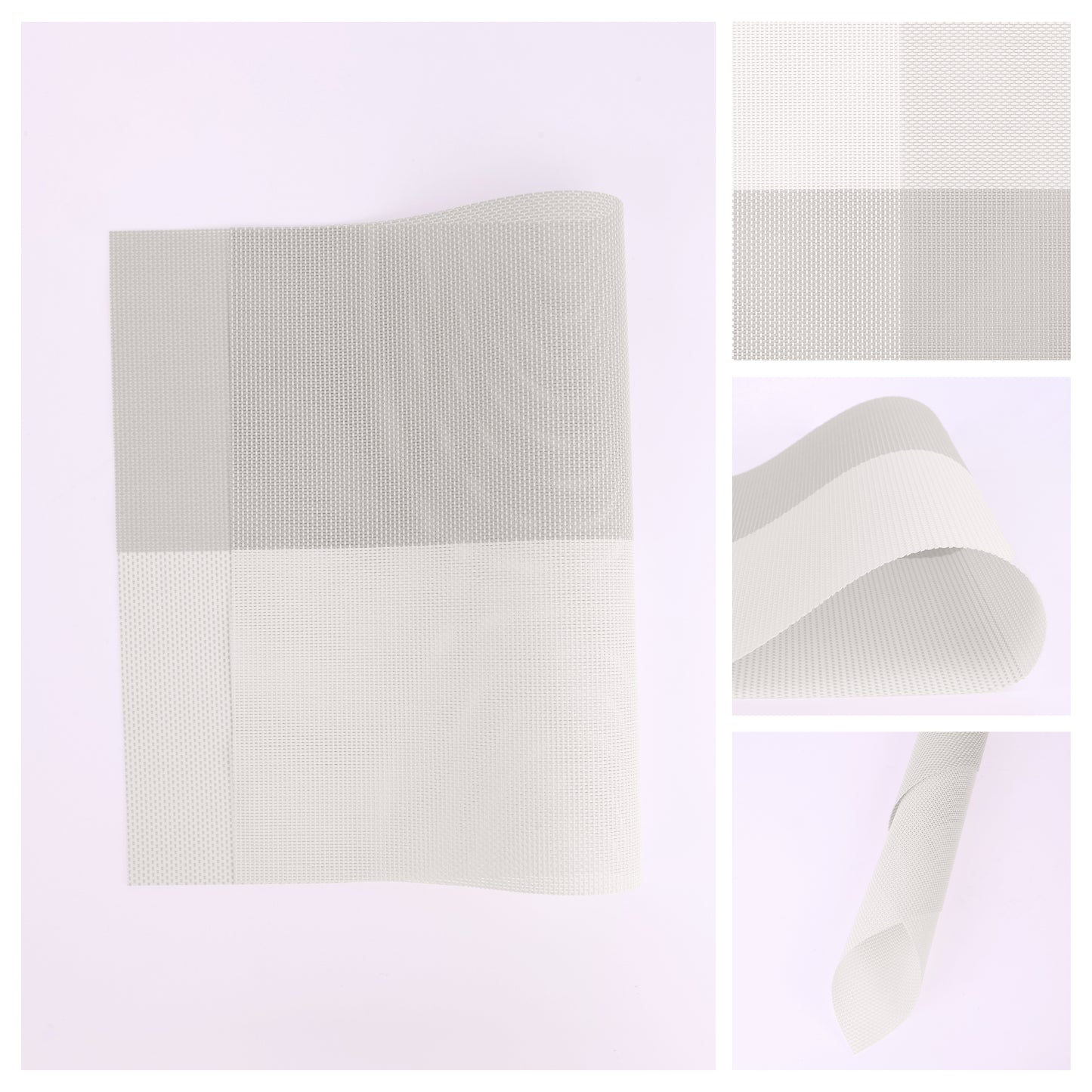 Placemats Set of 8 PVC for Kitchen Dining Table Decor Washable Heat Resistant 18*12in