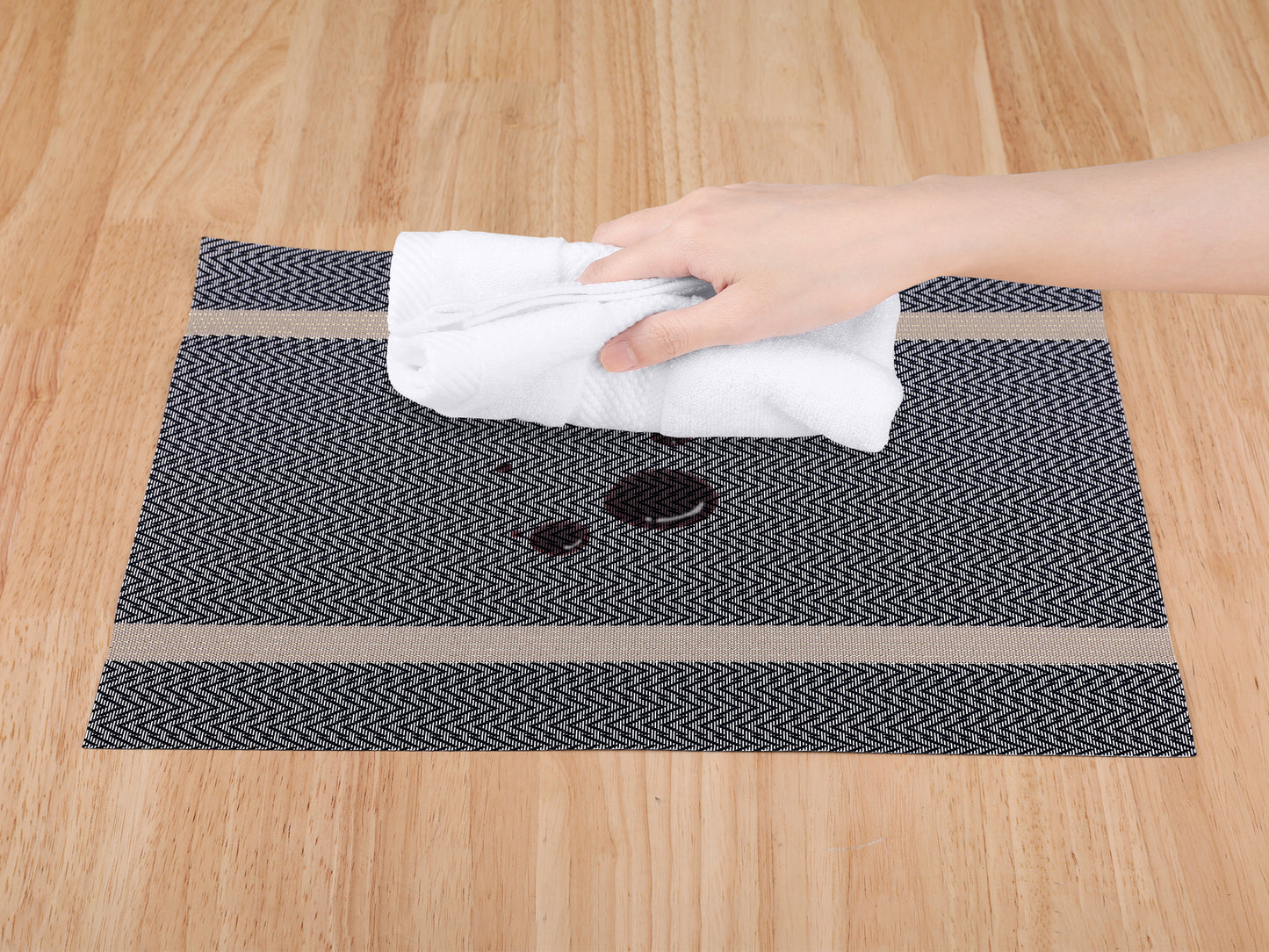 Juego de 8 manteles individuales de vinilo para decoración de mesa de cocina y comedor, lavables y resistentes al calor, 45,7 x 30,5 cm
