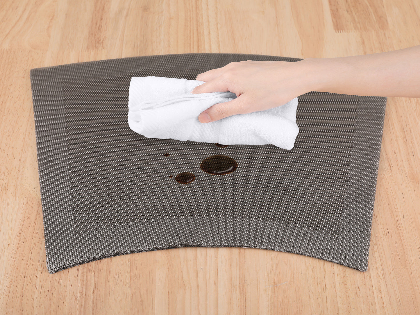 Placemats Set of 8,PVC for Kitchen Dining Table Decor Washable Heat Resistant 18*13in