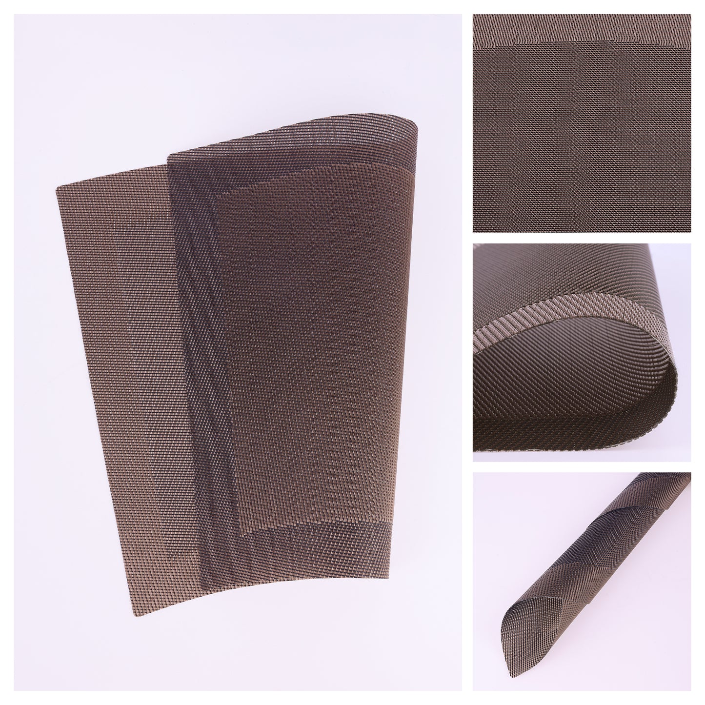 Placemats Set of 8,PVC for Kitchen Dining Table Decor Washable Heat Resistant 18*13in