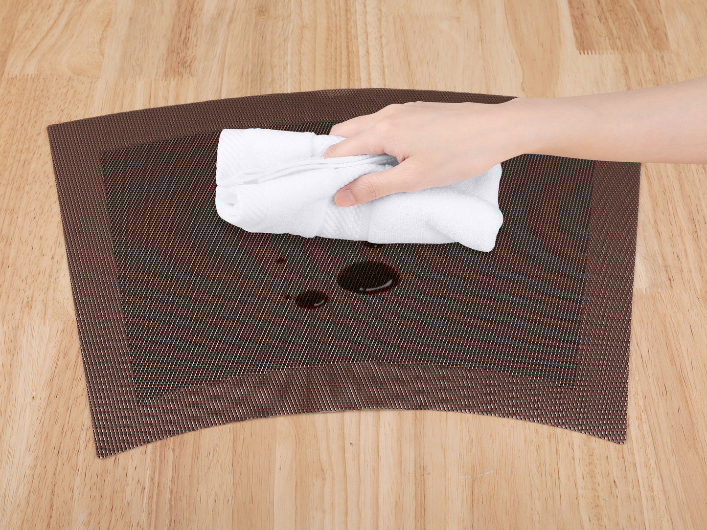 Placemats Set of 8,PVC for Kitchen Dining Table Decor Washable Heat Resistant 18*13in