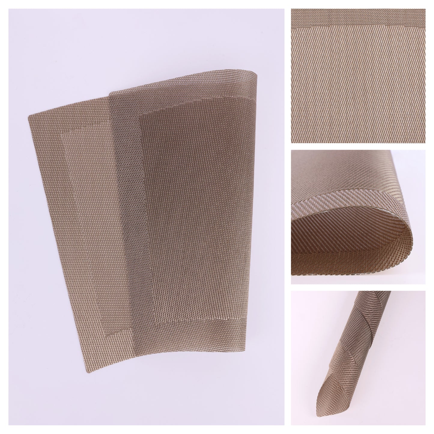 Juego de 8 manteles individuales de PVC para decoración de mesa de cocina y comedor, lavables y resistentes al calor, 45,7 x 33 cm