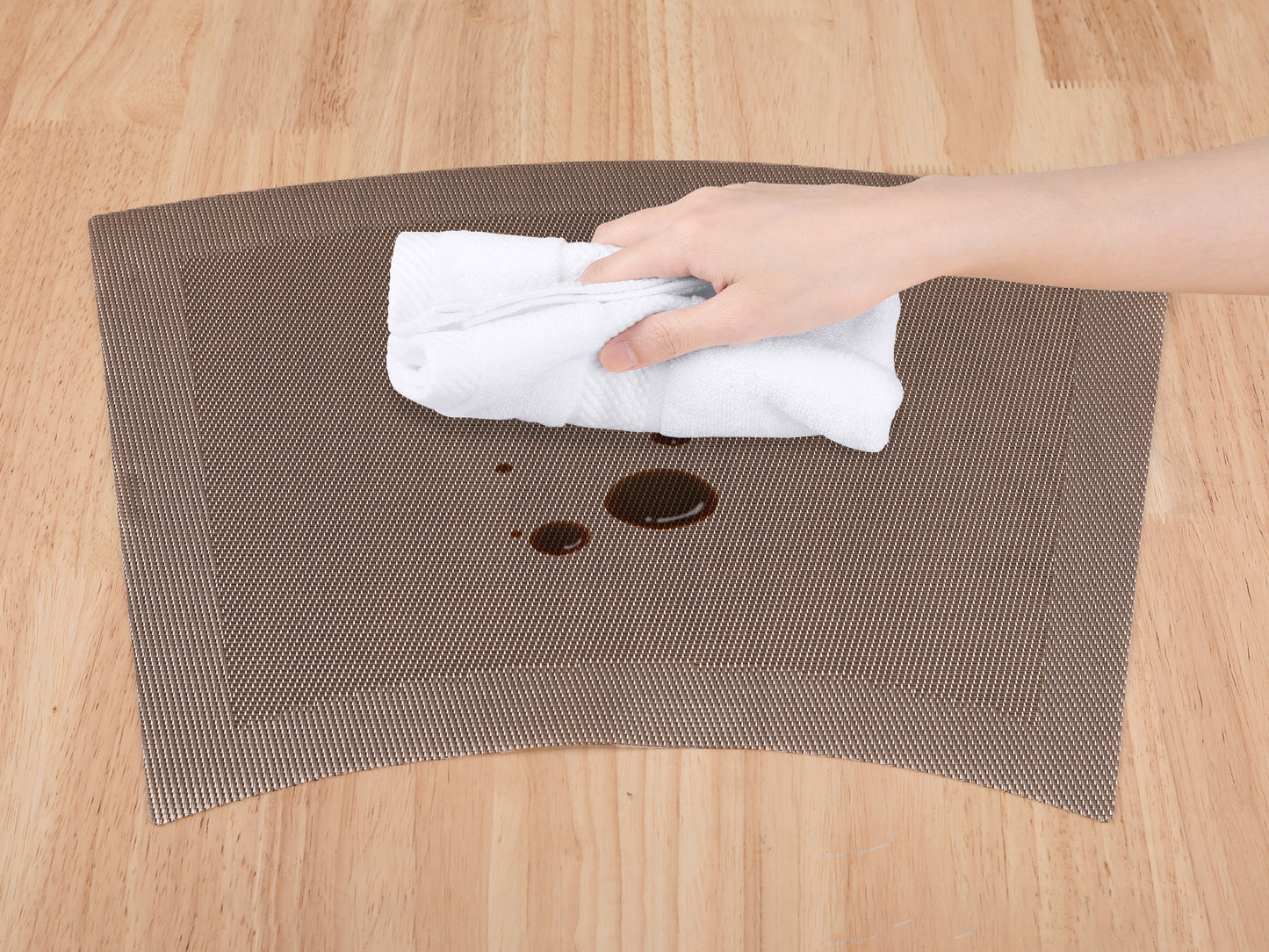 Juego de 8 manteles individuales de PVC para decoración de mesa de cocina y comedor, lavables y resistentes al calor, 45,7 x 33 cm