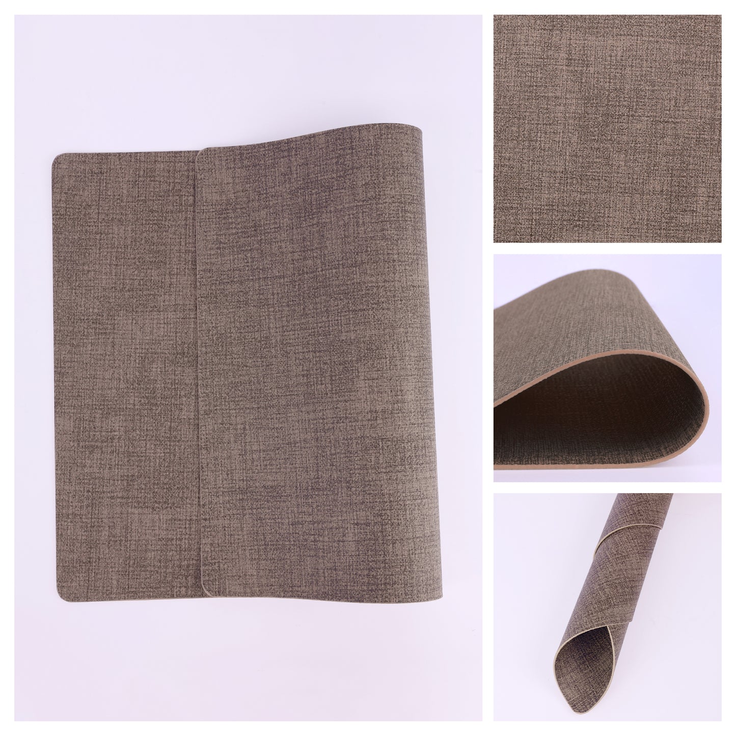 Juego de 6 manteles individuales de piel sintética para decoración de mesa de cocina y comedor, 43 x 30 cm