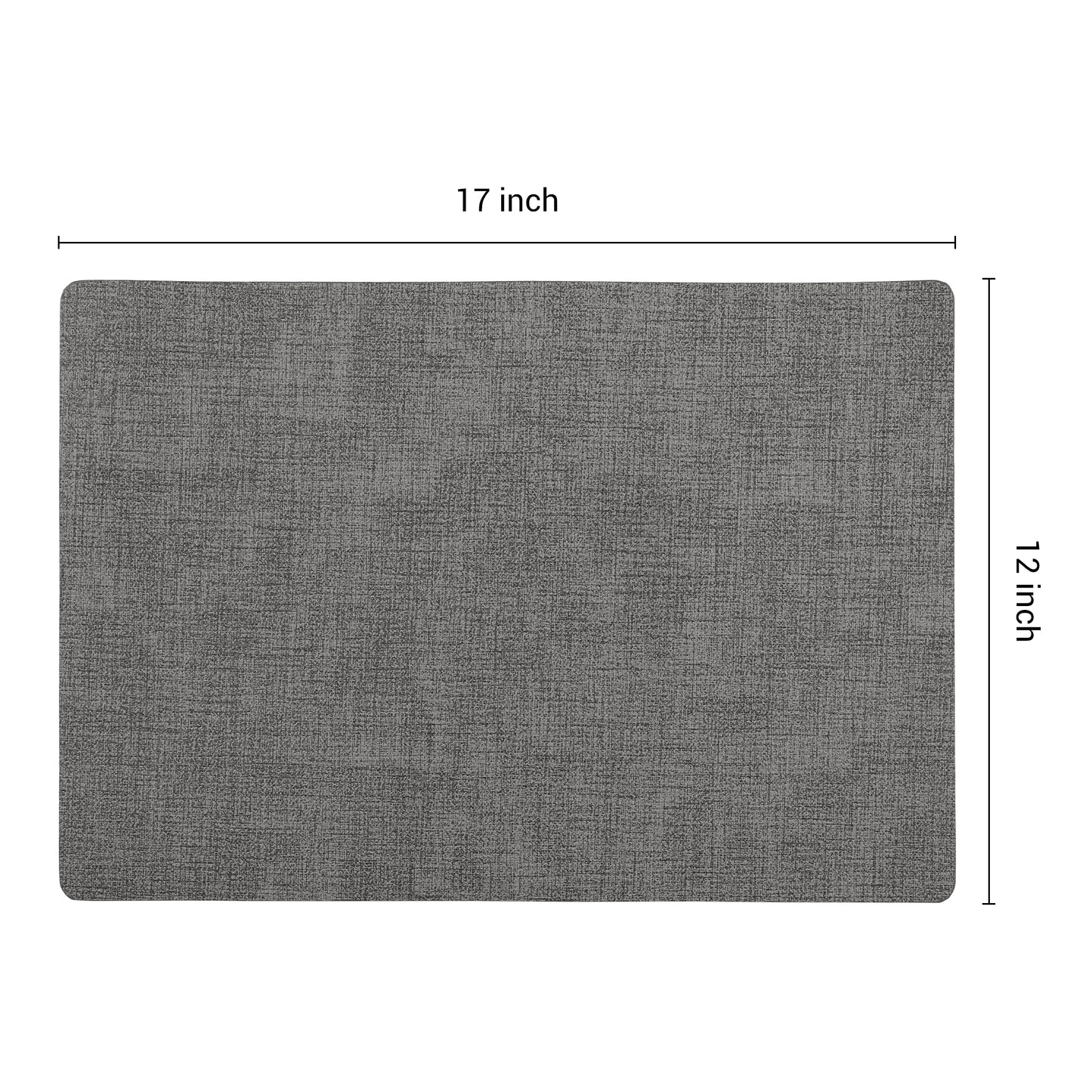 Set of 6 Faux Leather Placemats for Kitchen Dining Table Decor 17*12in