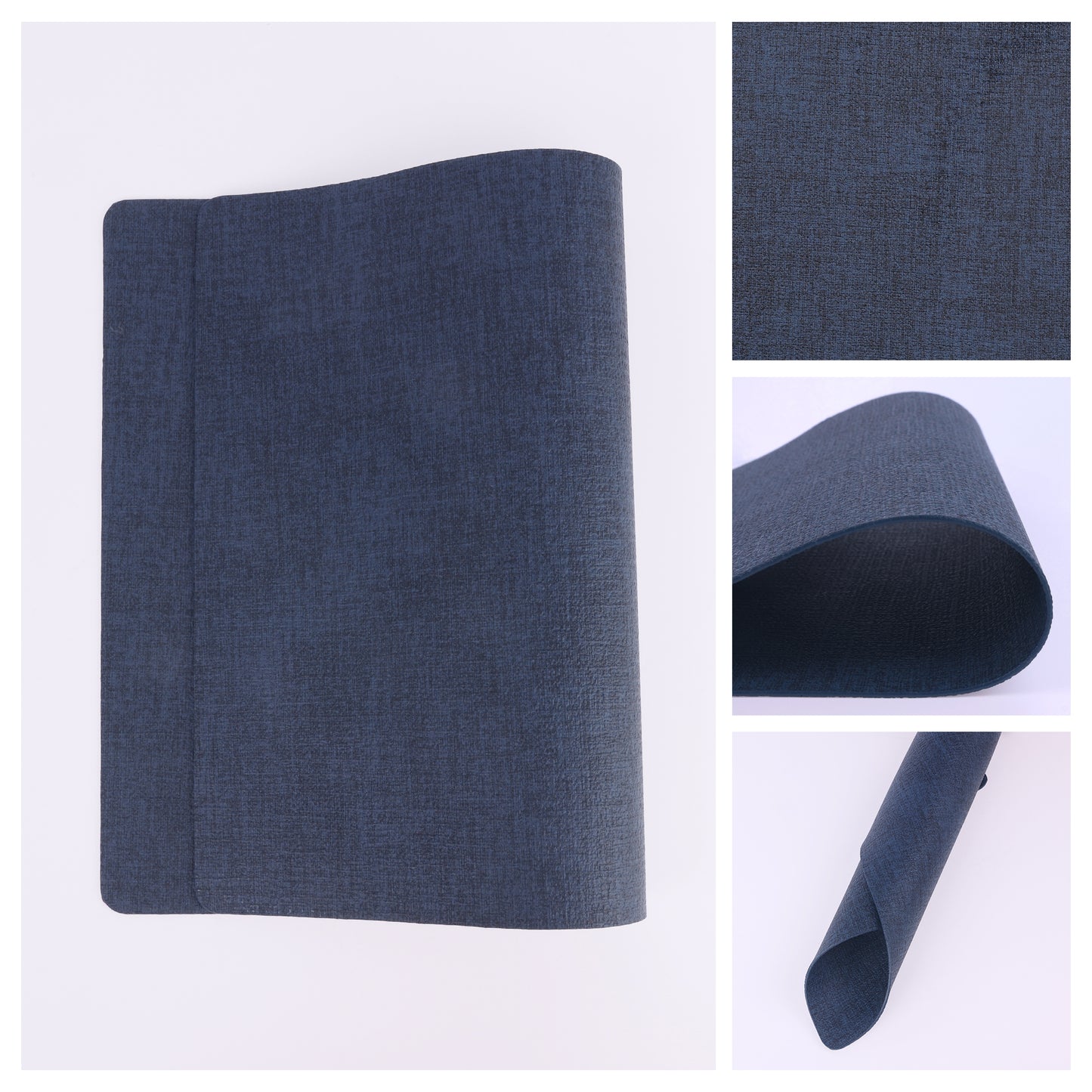 Set of 6 Faux Leather Placemats for Kitchen Dining Table Decor 17*12in