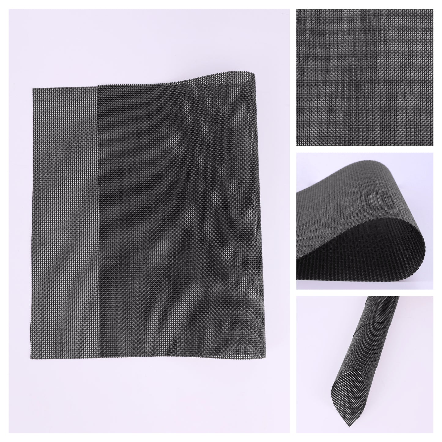 Set of 8 Placemats PVC for Kitchen Dining Table Decor Washable Heat Resistant 18*12in
