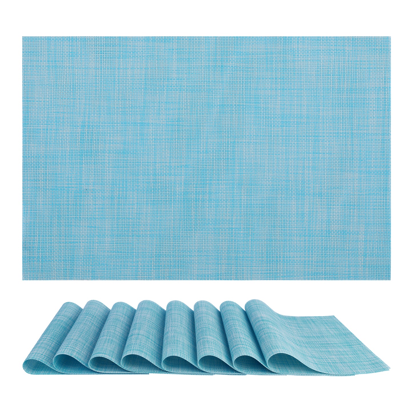 Set of 8 Placemats PVC for Kitchen Dining Table Decor Washable Heat Resistant 18*12in