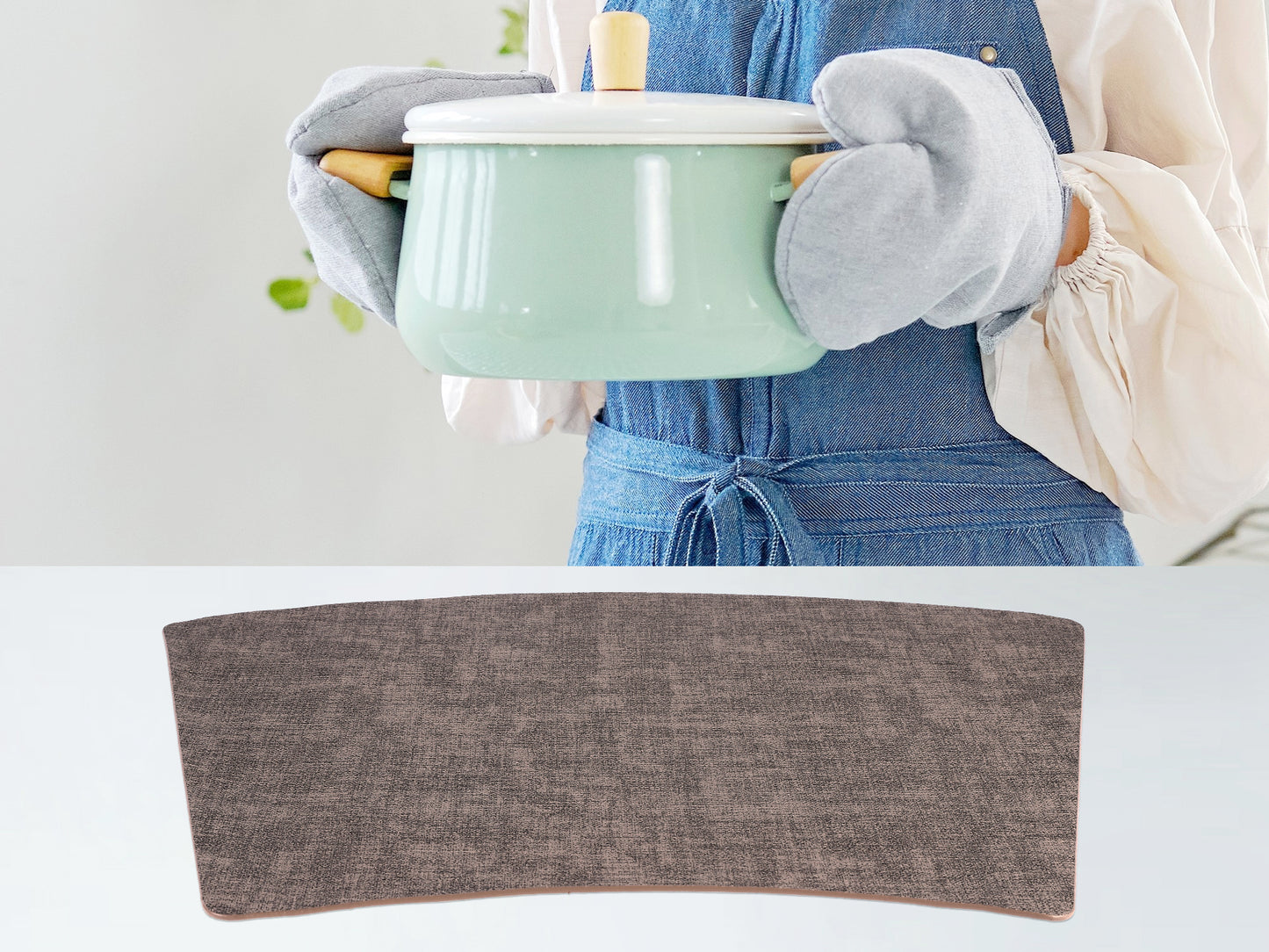 Set of 6 Faux Leather Placemats for Kitchen Dining Table Decor, Washable Heat Resistant 19*12in