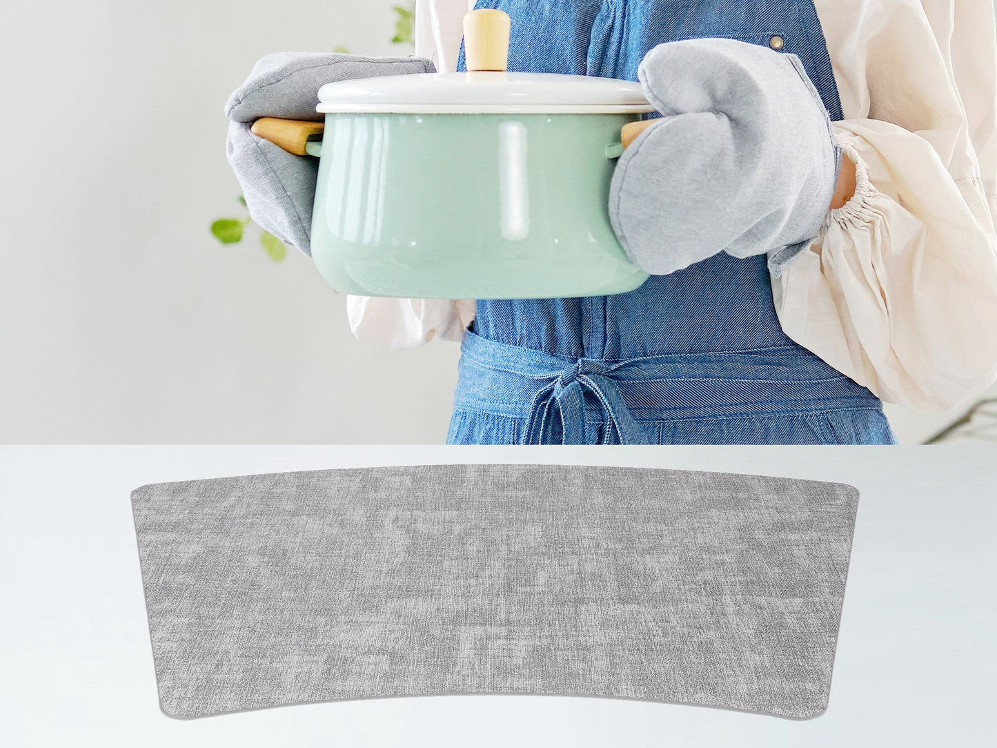 Set of 6 Faux Leather Placemats for Kitchen Dining Table Decor, Washable Heat Resistant 19*12in